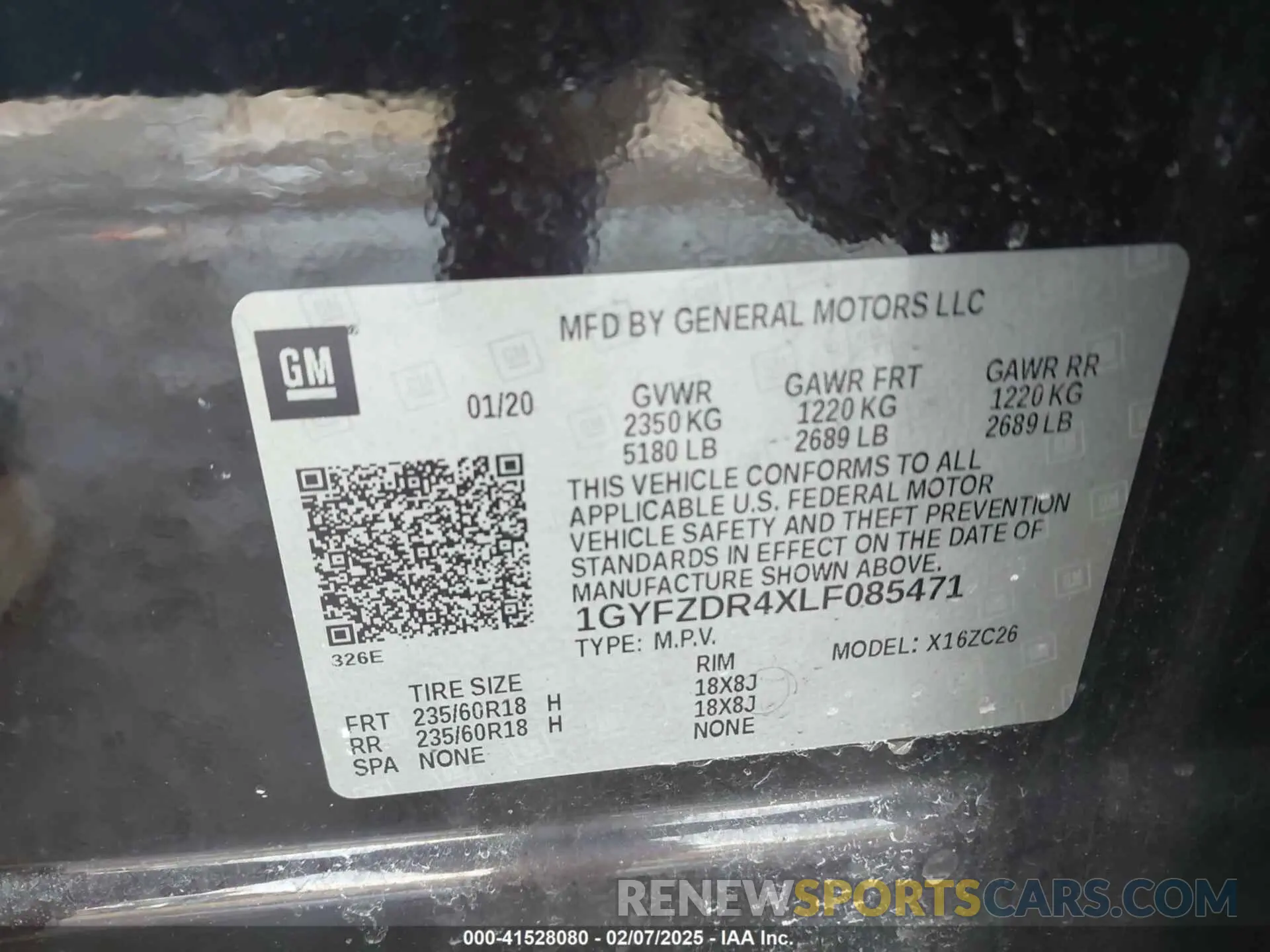 9 Фотография поврежденного автомобиля 1GYFZDR4XLF085471 CADILLAC XT4 2020