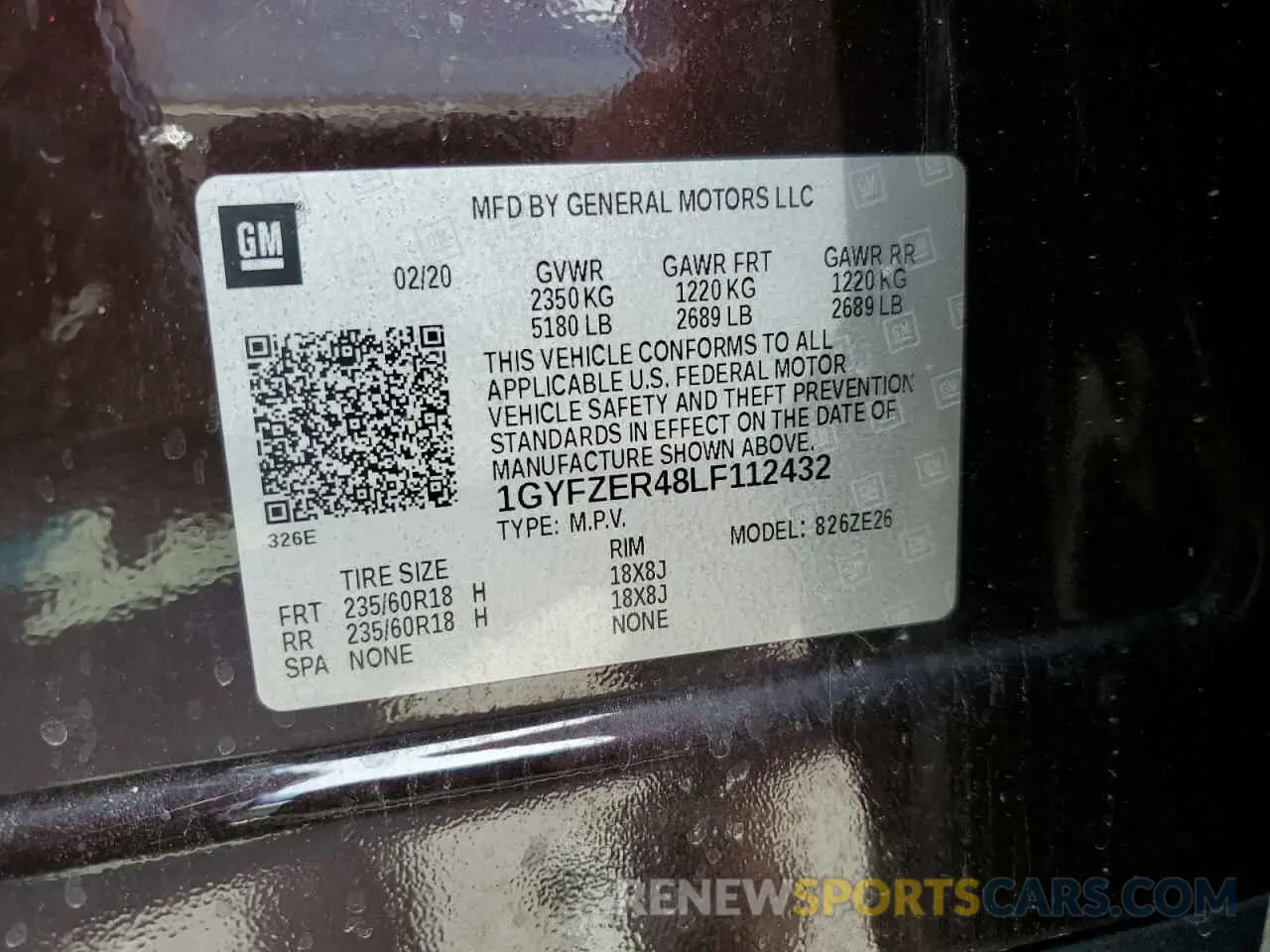 13 Фотография поврежденного автомобиля 1GYFZER48LF112432 CADILLAC XT4 2020