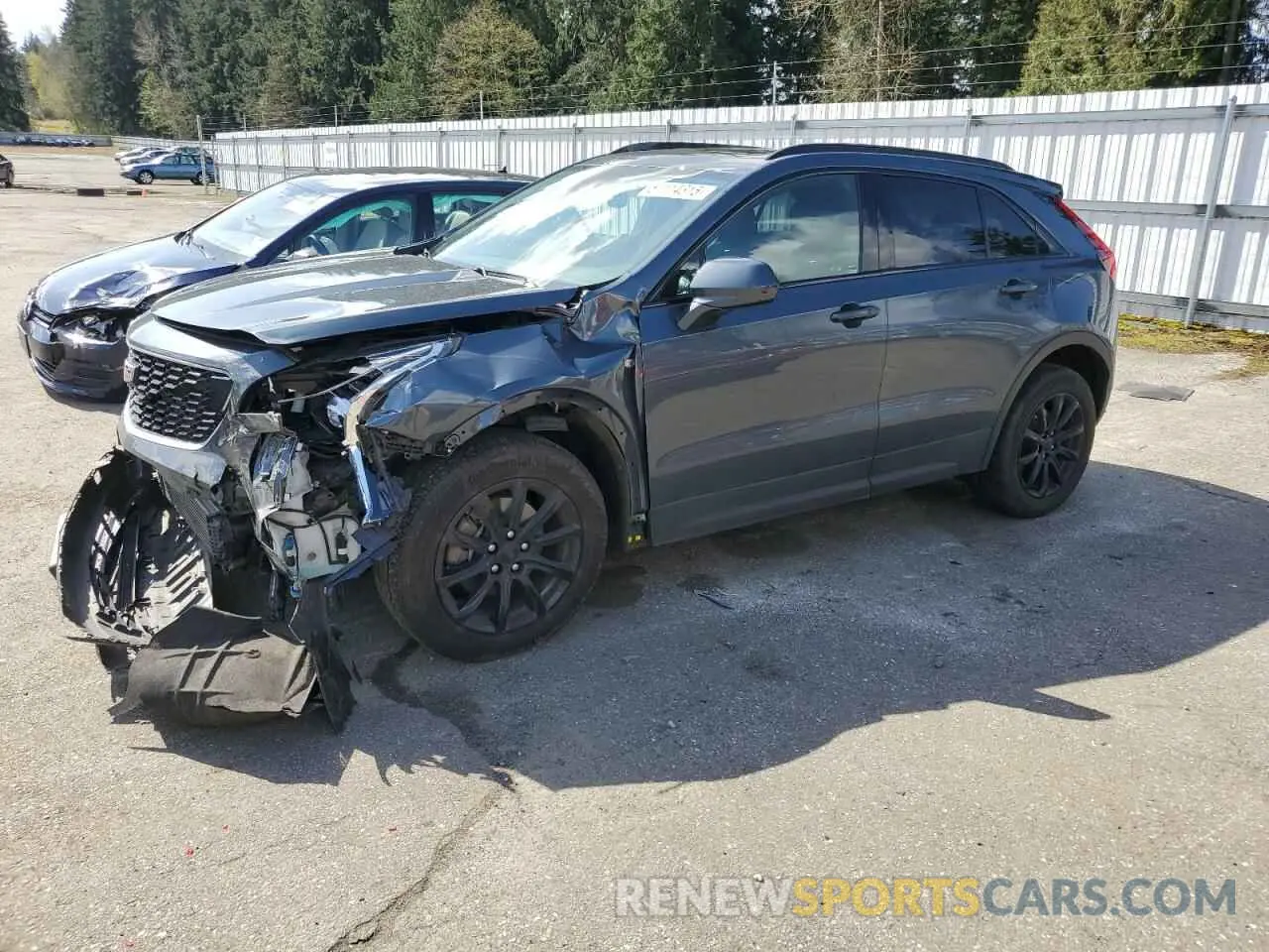 1 Photograph of a damaged car 1GYFZBR48MF034573 CADILLAC XT4 2021
