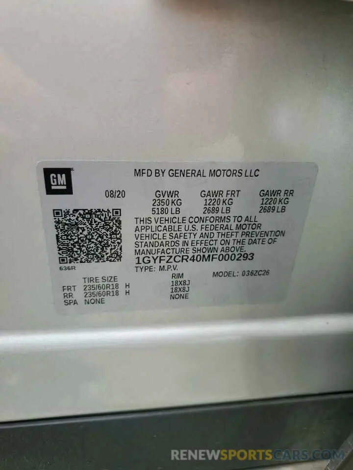 12 Фотография поврежденного автомобиля 1GYFZCR40MF000293 CADILLAC XT4 2021
