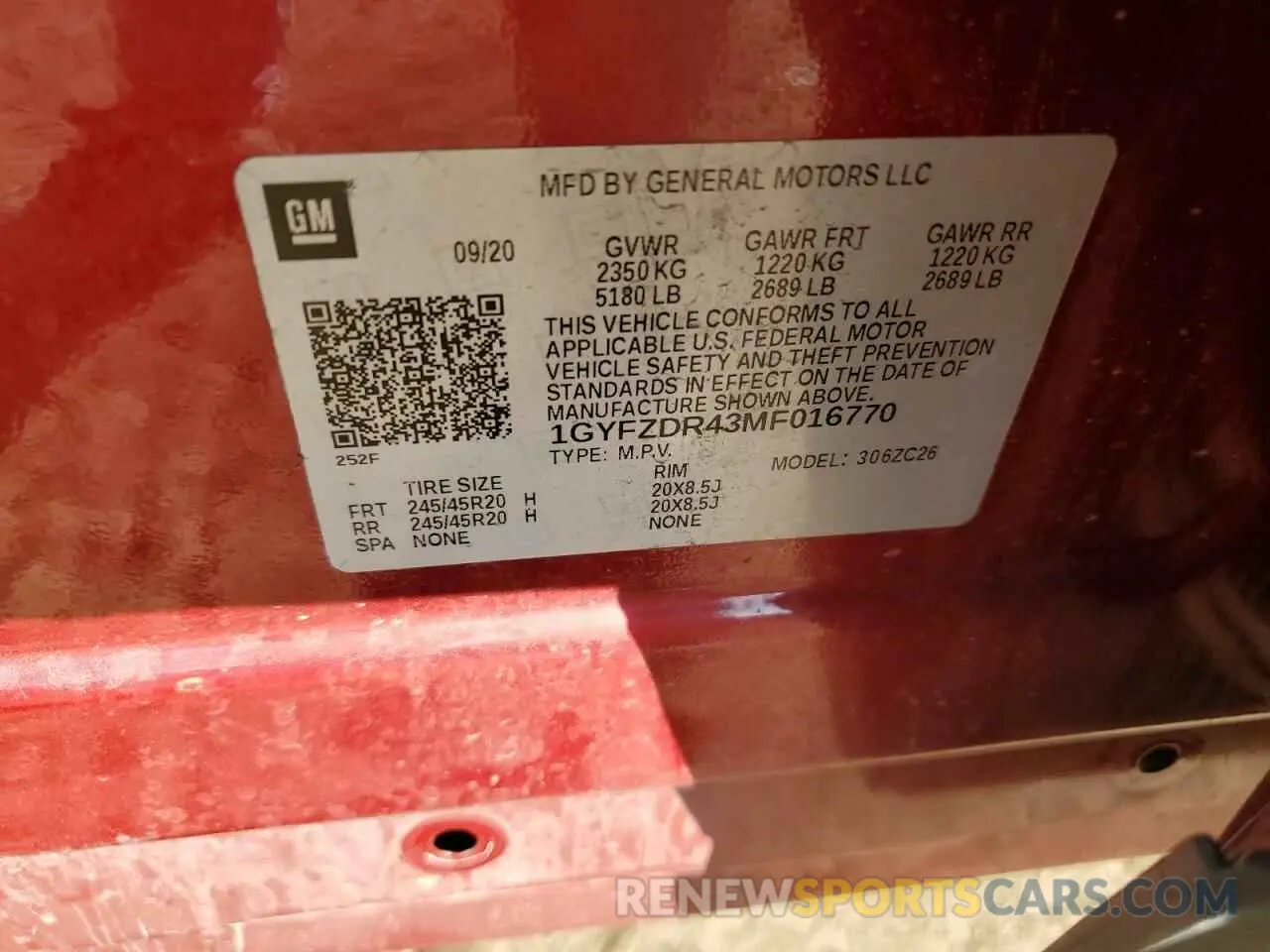13 Фотография поврежденного автомобиля 1GYFZDR43MF016770 CADILLAC XT4 2021