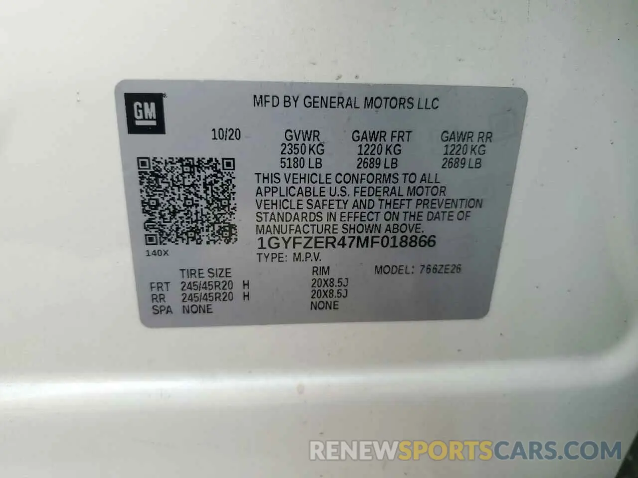 14 Photograph of a damaged car 1GYFZER47MF018866 CADILLAC XT4 2021