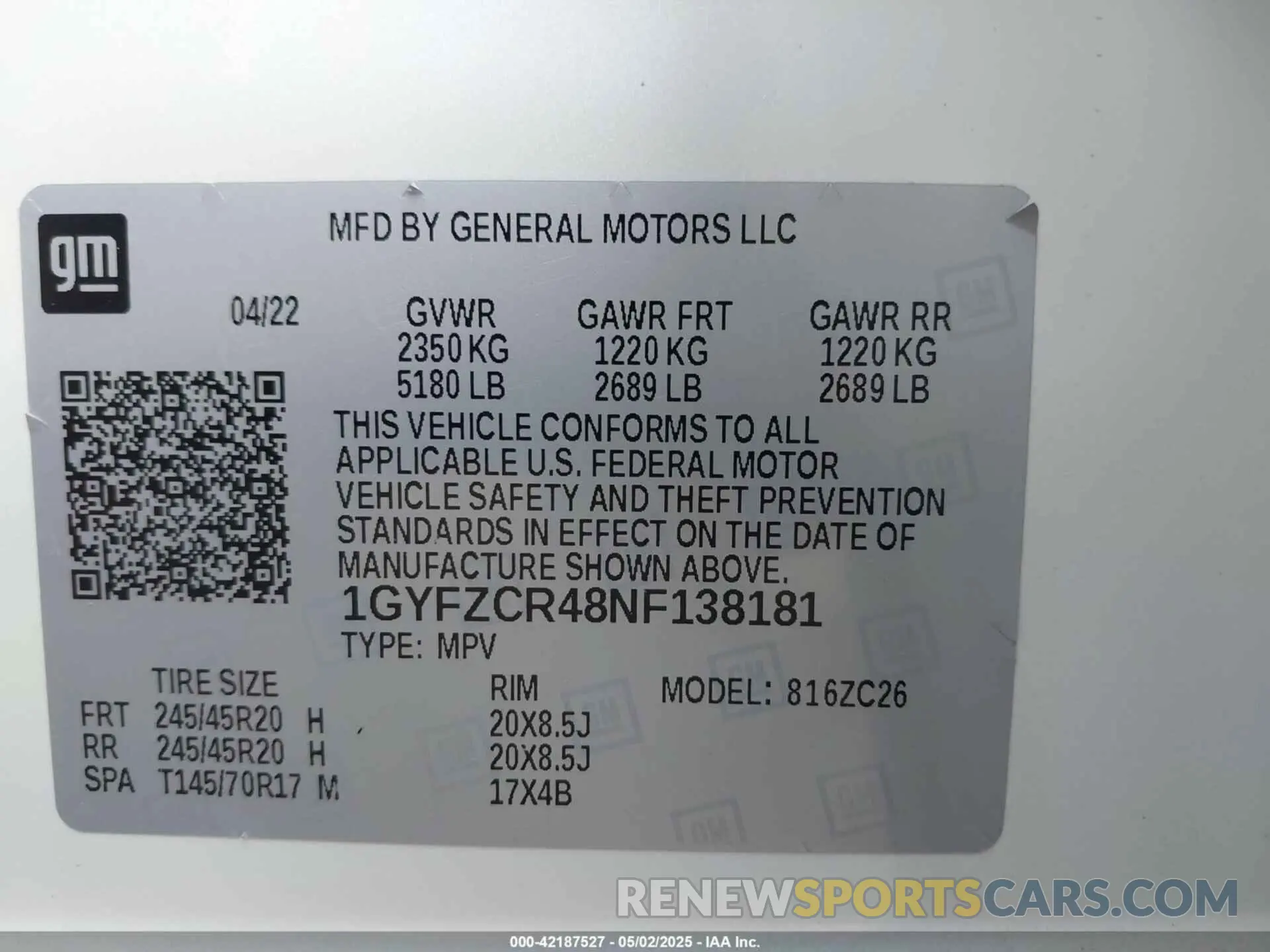 9 Photograph of a damaged car 1GYFZCR48NF138181 CADILLAC XT4 2022