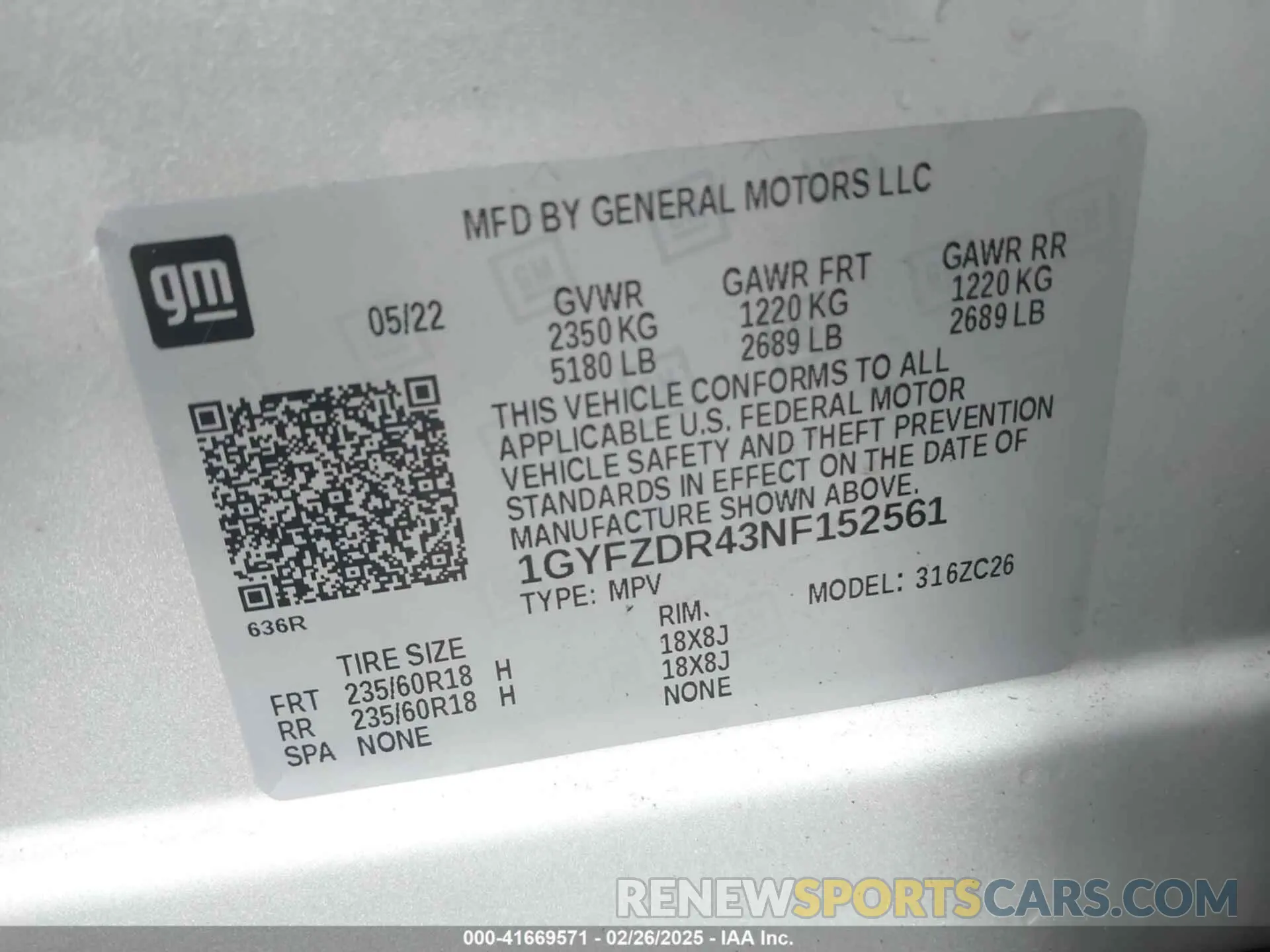 9 Photograph of a damaged car 1GYFZDR43NF152561 CADILLAC XT4 2022