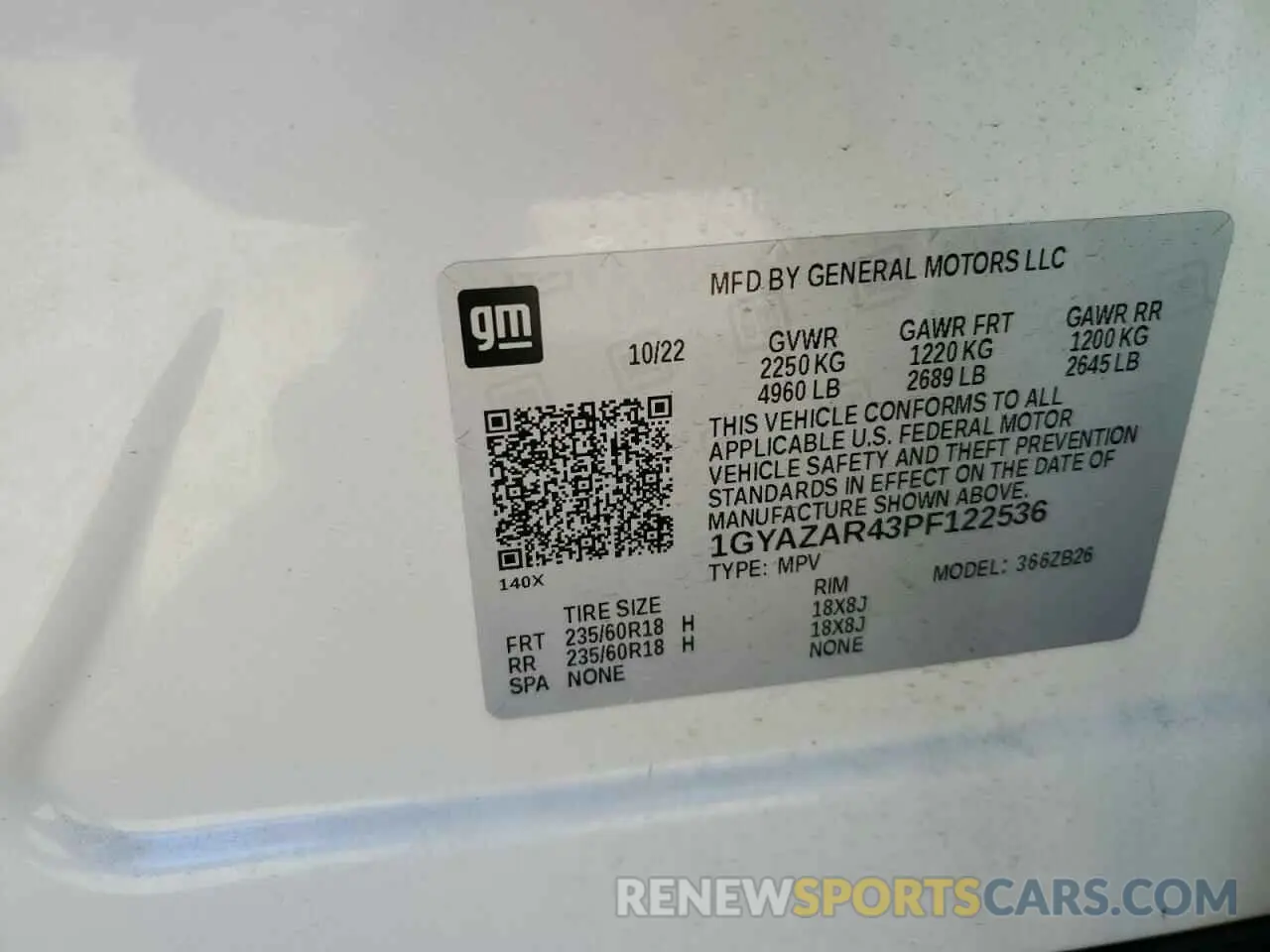 13 Photograph of a damaged car 1GYAZAR43PF122536 CADILLAC XT4 2023