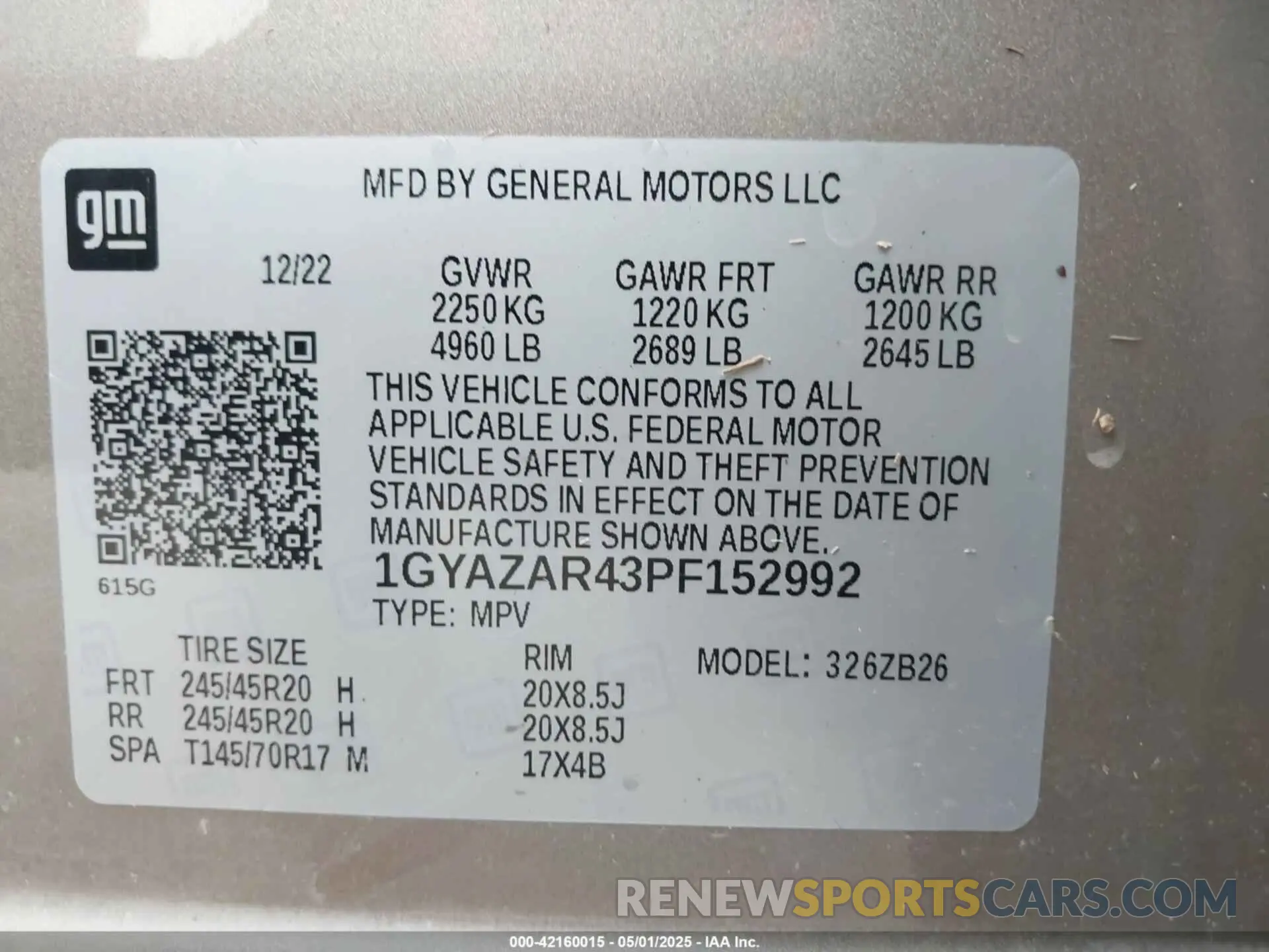 9 Photograph of a damaged car 1GYAZAR43PF152992 CADILLAC XT4 2023