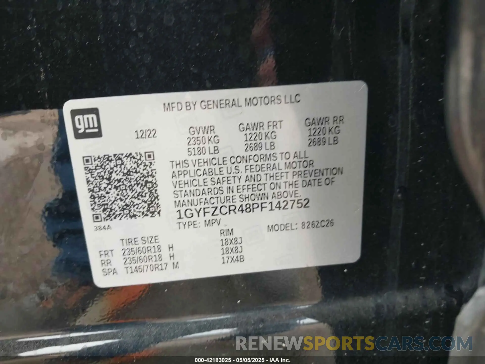 9 Photograph of a damaged car 1GYFZCR48PF142752 CADILLAC XT4 2023