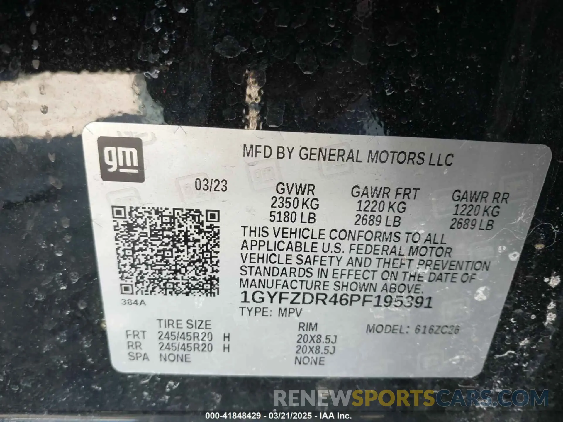 9 Фотография поврежденного автомобиля 1GYFZDR46PF195391 CADILLAC XT4 2023