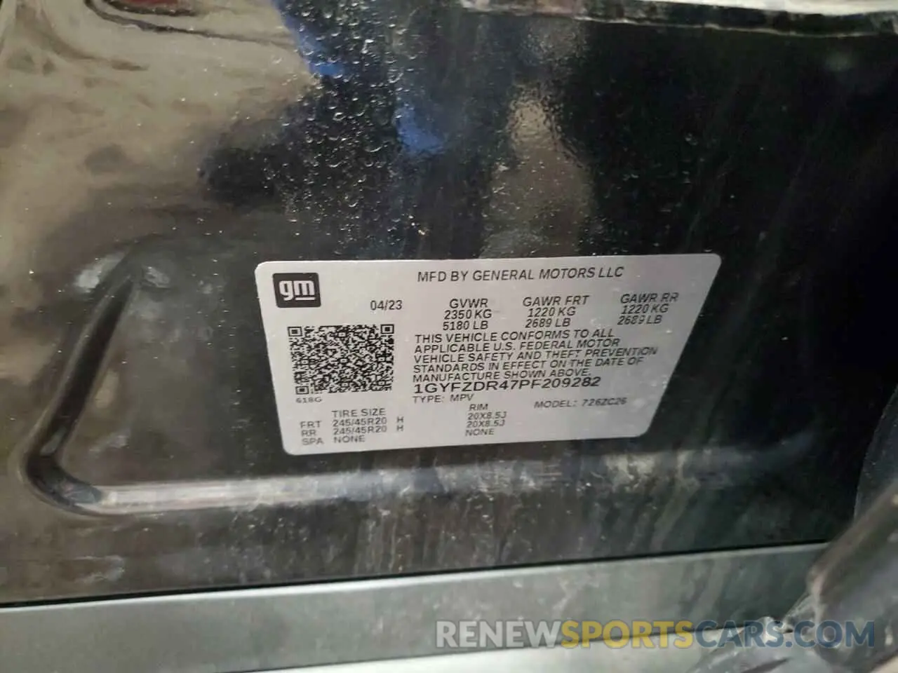 13 Photograph of a damaged car 1GYFZDR47PF209282 CADILLAC XT4 2023
