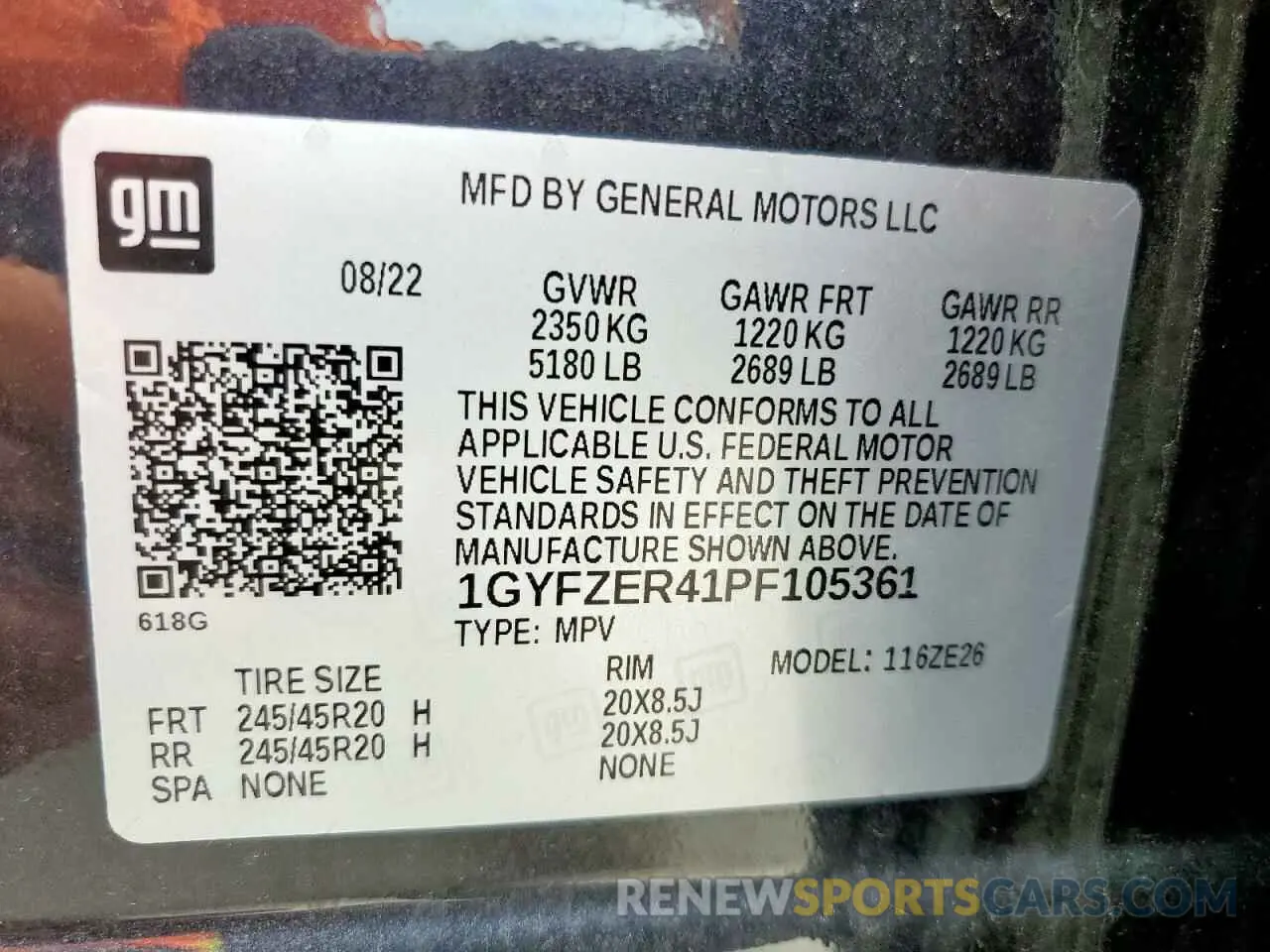 13 Фотография поврежденного автомобиля 1GYFZER41PF105361 CADILLAC XT4 2023