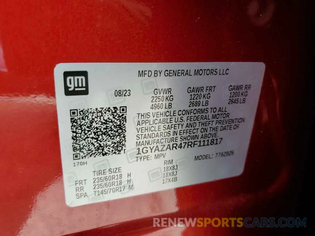 12 Фотография поврежденного автомобиля 1GYAZAR47RF111817 CADILLAC XT4 2024