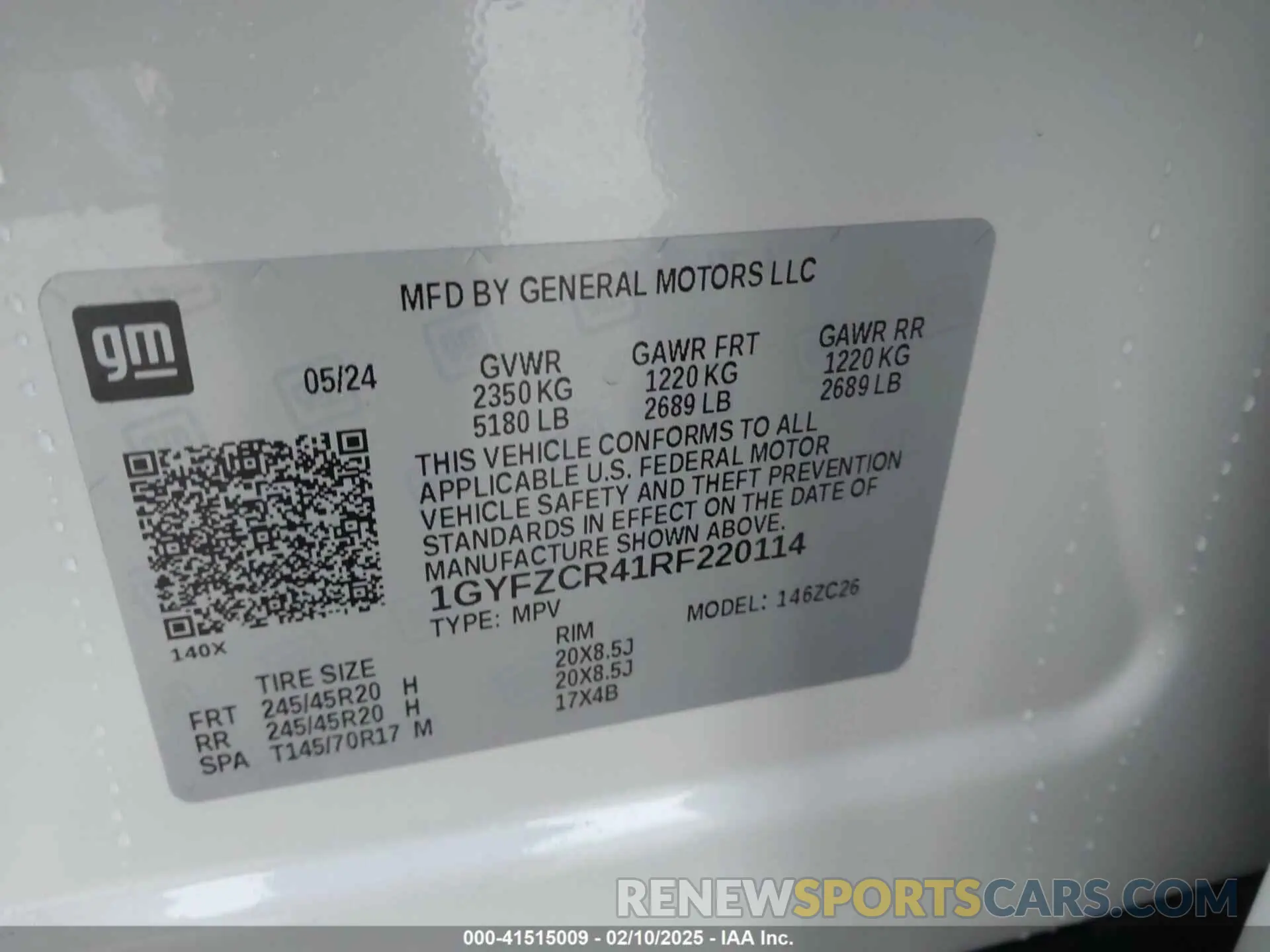 9 Фотография поврежденного автомобиля 1GYFZCR41RF220114 CADILLAC XT4 2024