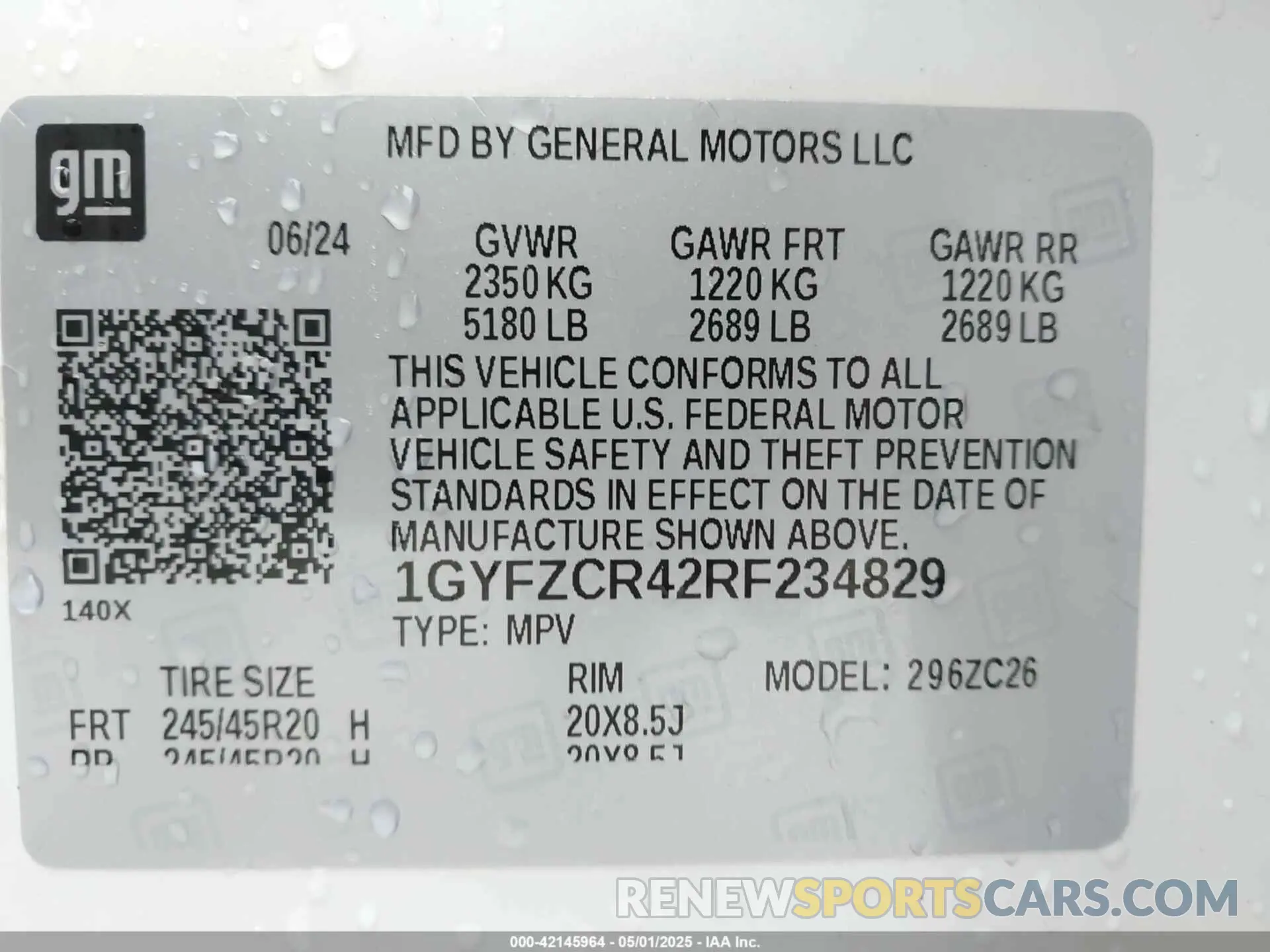 9 Фотография поврежденного автомобиля 1GYFZCR42RF234829 CADILLAC XT4 2024