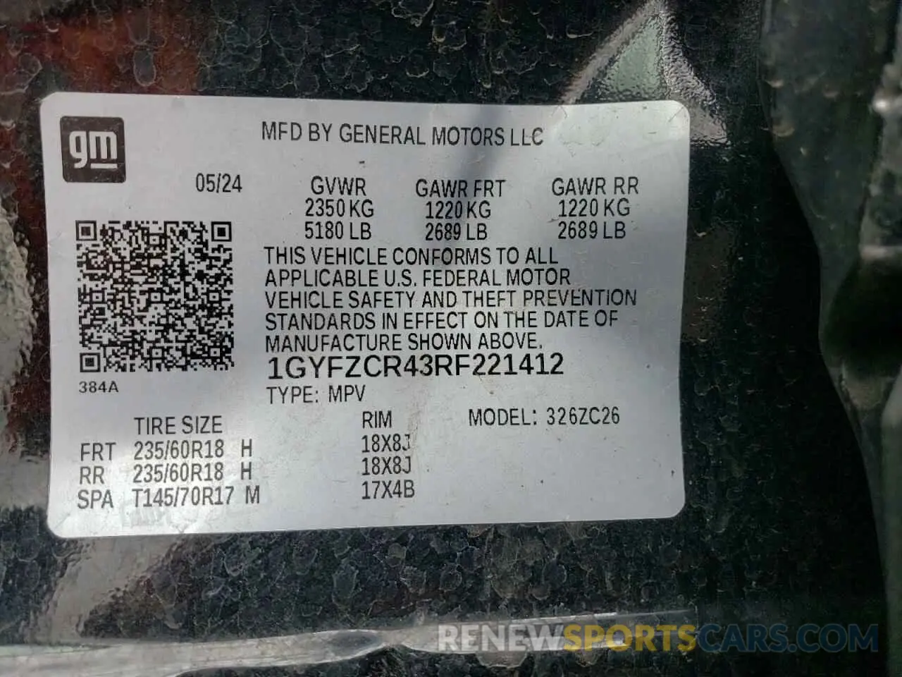 13 Фотография поврежденного автомобиля 1GYFZCR43RF221412 CADILLAC XT4 2024
