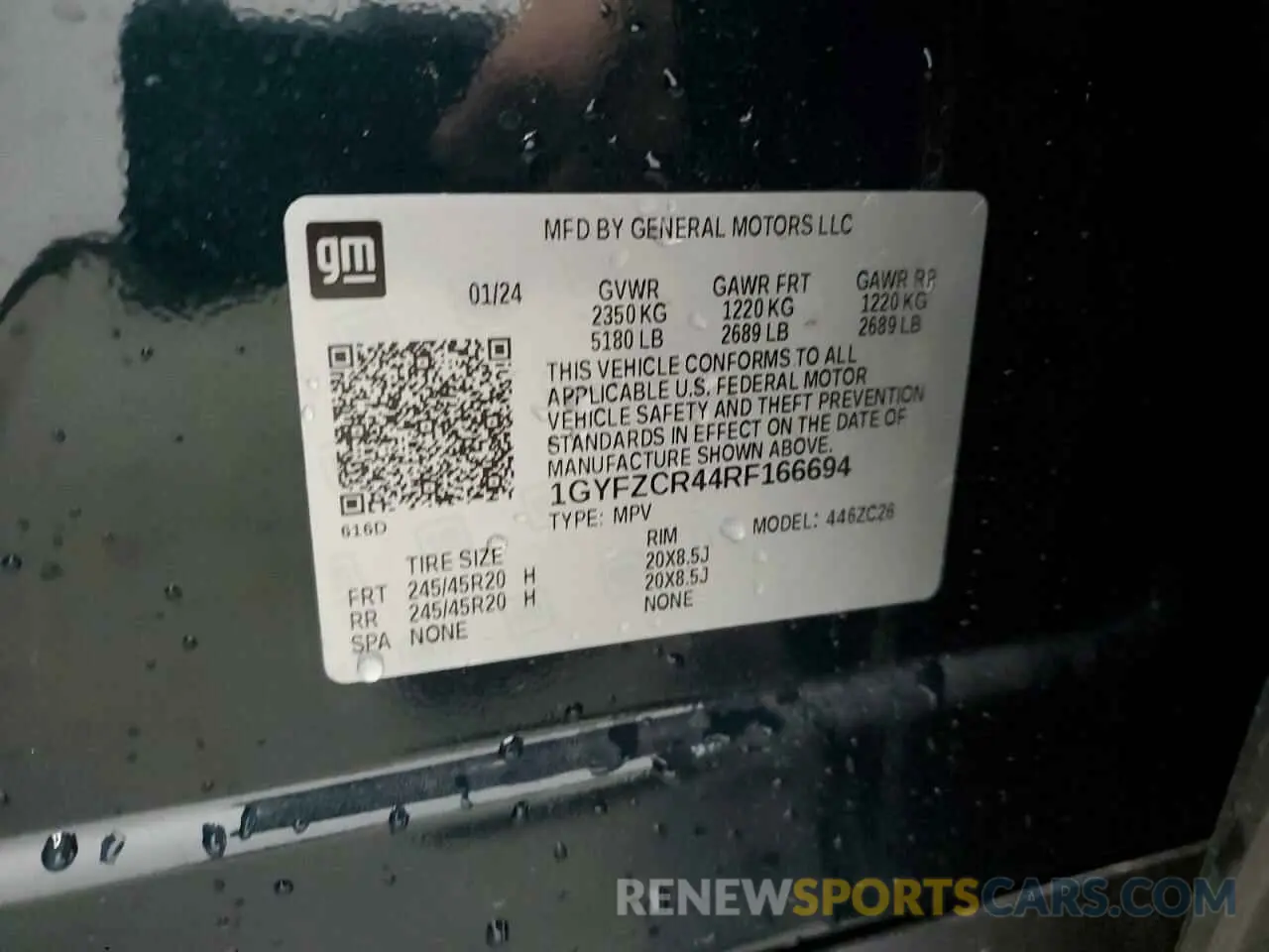 13 Photograph of a damaged car 1GYFZCR44RF166694 CADILLAC XT4 2024