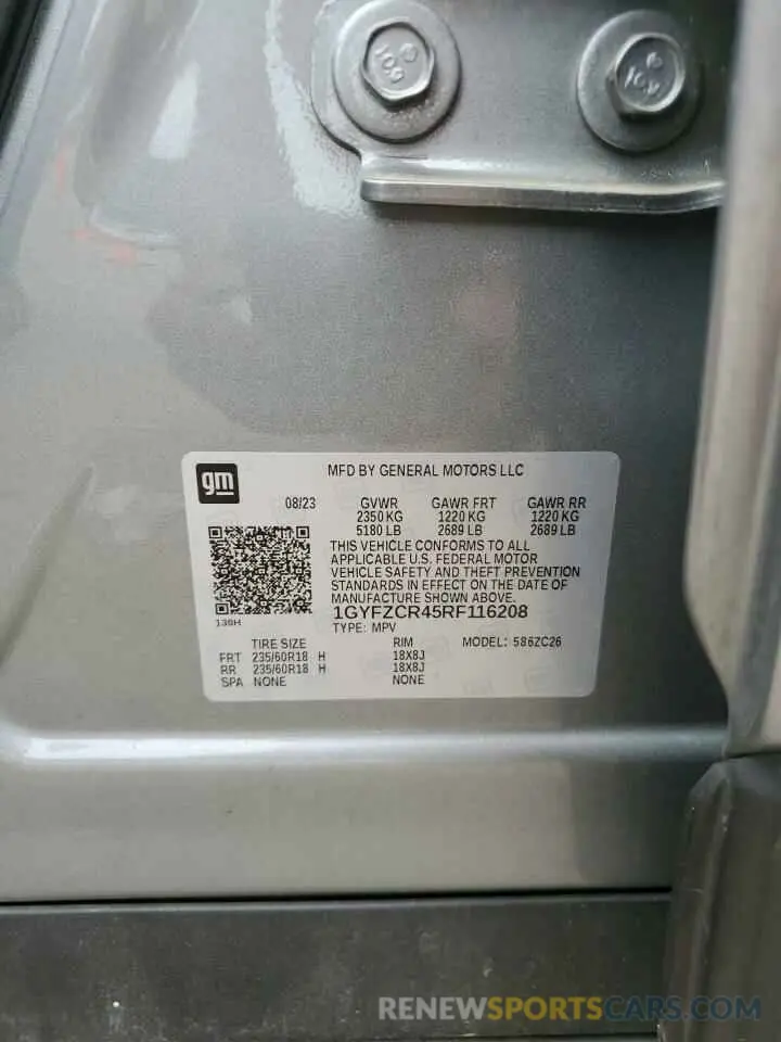13 Photograph of a damaged car 1GYFZCR45RF116208 CADILLAC XT4 2024
