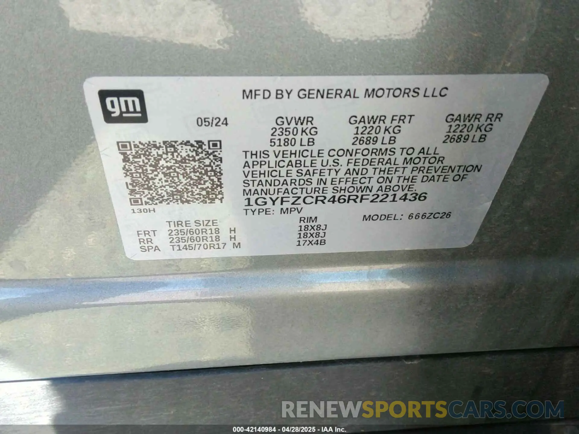 9 Photograph of a damaged car 1GYFZCR46RF221436 CADILLAC XT4 2024