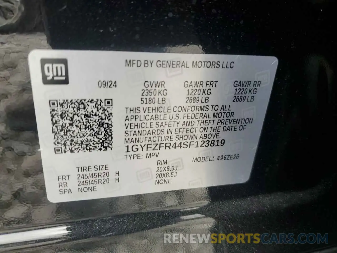 13 Photograph of a damaged car 1GYFZFR44SF123819 CADILLAC XT4 2025