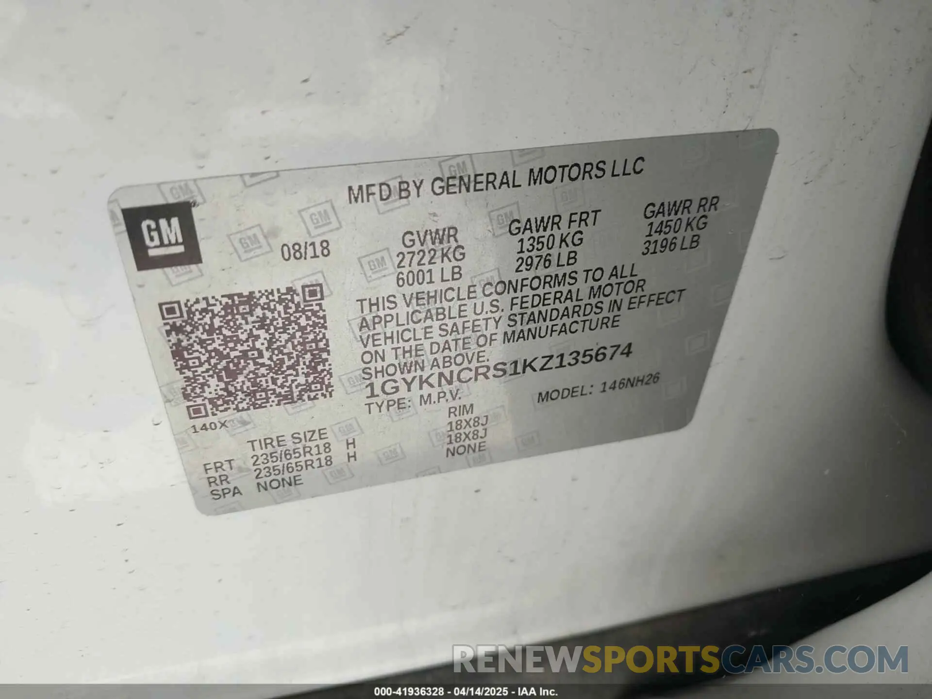 9 Фотография поврежденного автомобиля 1GYKNCRS1KZ135674 CADILLAC XT5 2019