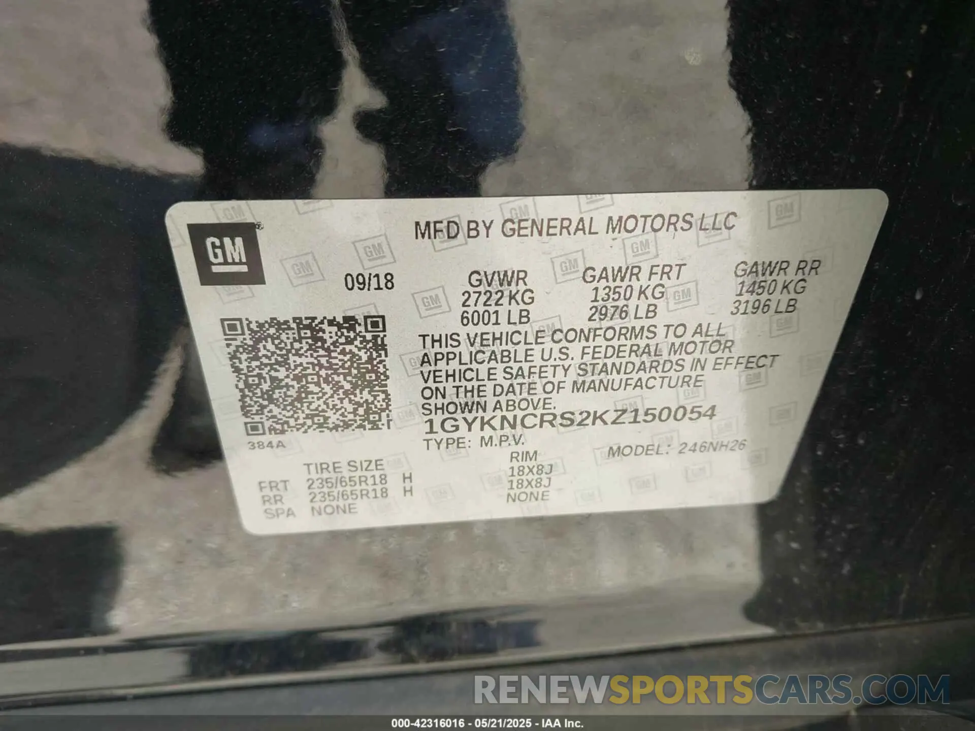 9 Фотография поврежденного автомобиля 1GYKNCRS2KZ150054 CADILLAC XT5 2019