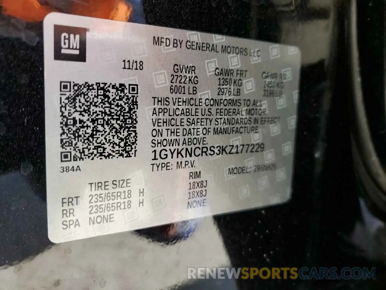 14 Фотография поврежденного автомобиля 1GYKNCRS3KZ177229 CADILLAC XT5 2019