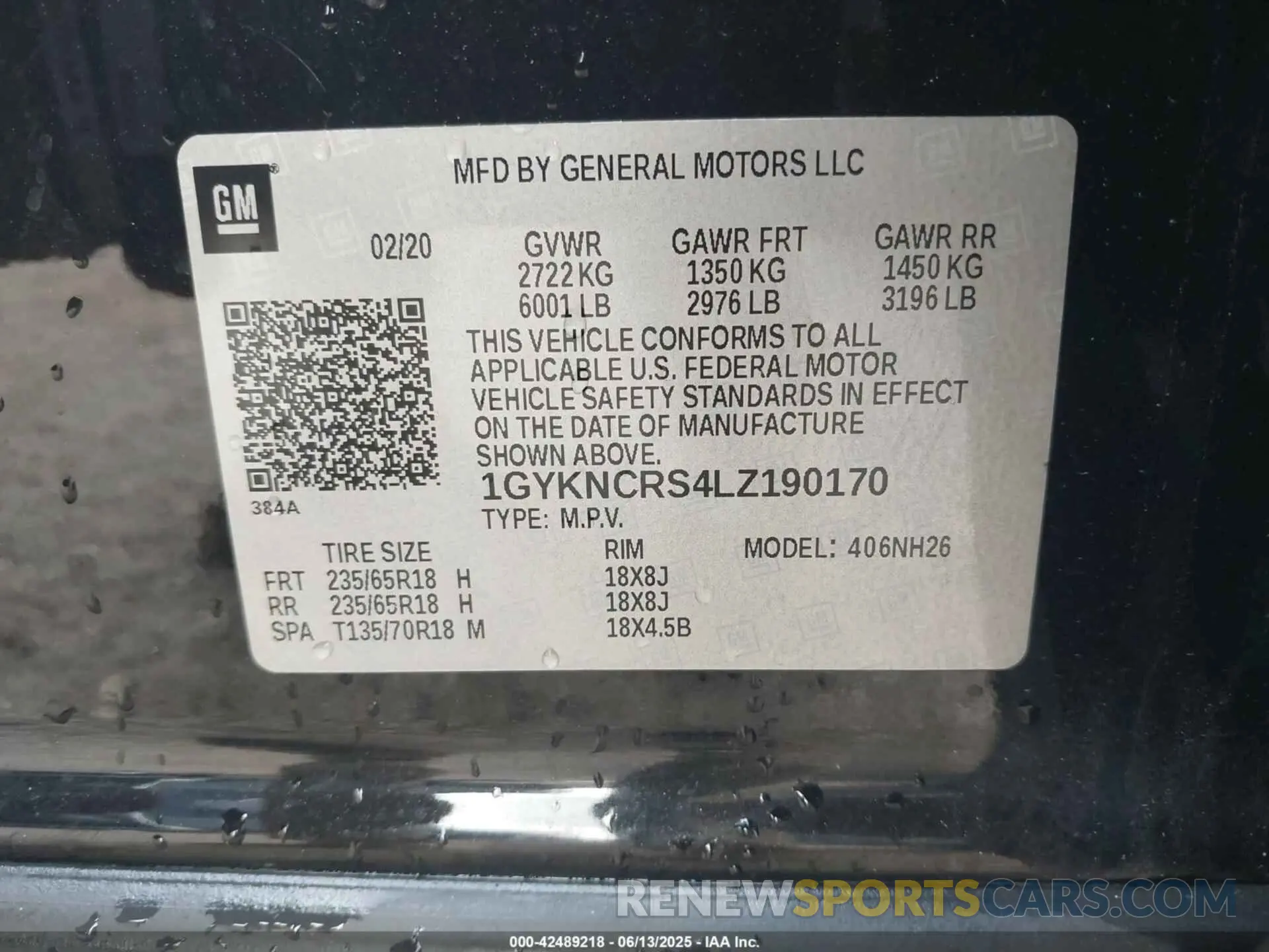 9 Фотография поврежденного автомобиля 1GYKNCRS4LZ190170 CADILLAC XT5 2020