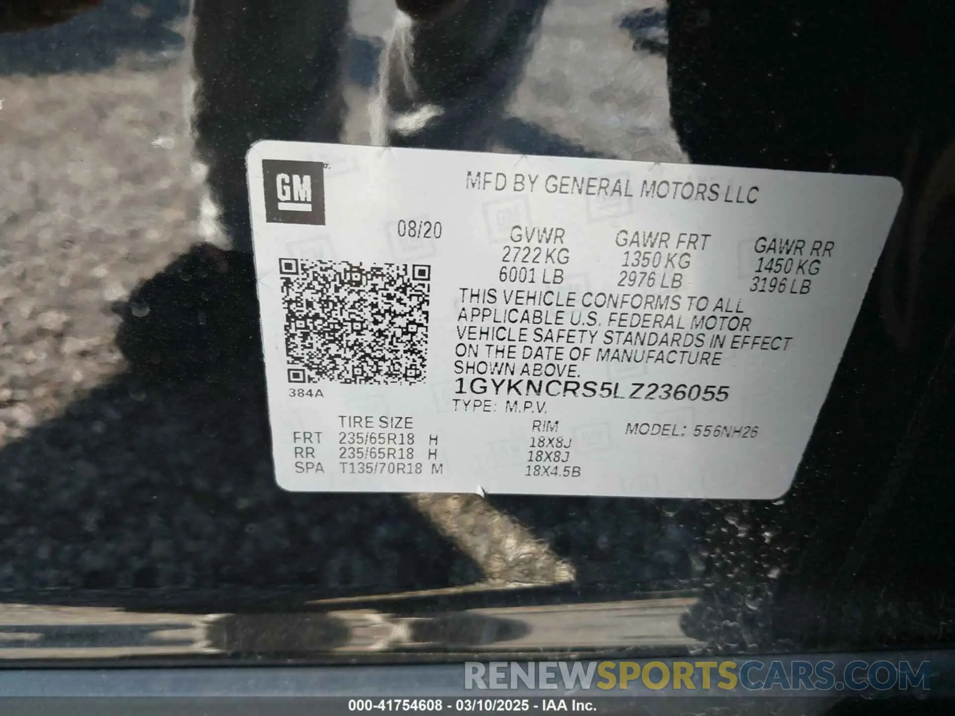 9 Photograph of a damaged car 1GYKNCRS5LZ236055 CADILLAC XT5 2020