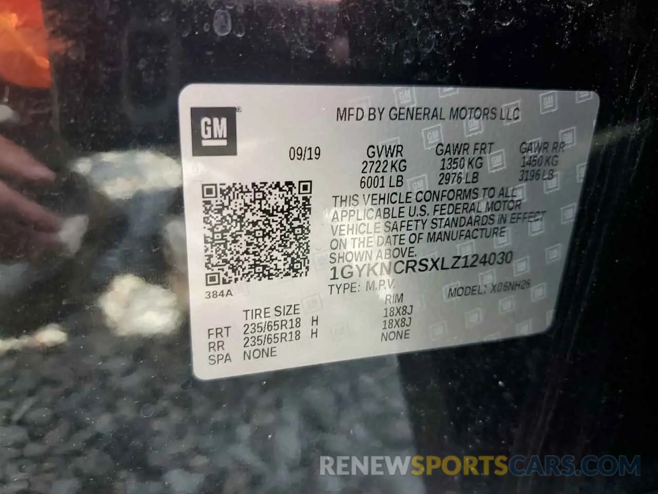 13 Фотография поврежденного автомобиля 1GYKNCRSXLZ124030 CADILLAC XT5 2020