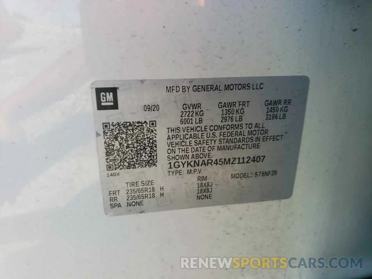 13 Фотография поврежденного автомобиля 1GYKNAR45MZ112407 CADILLAC XT5 2021