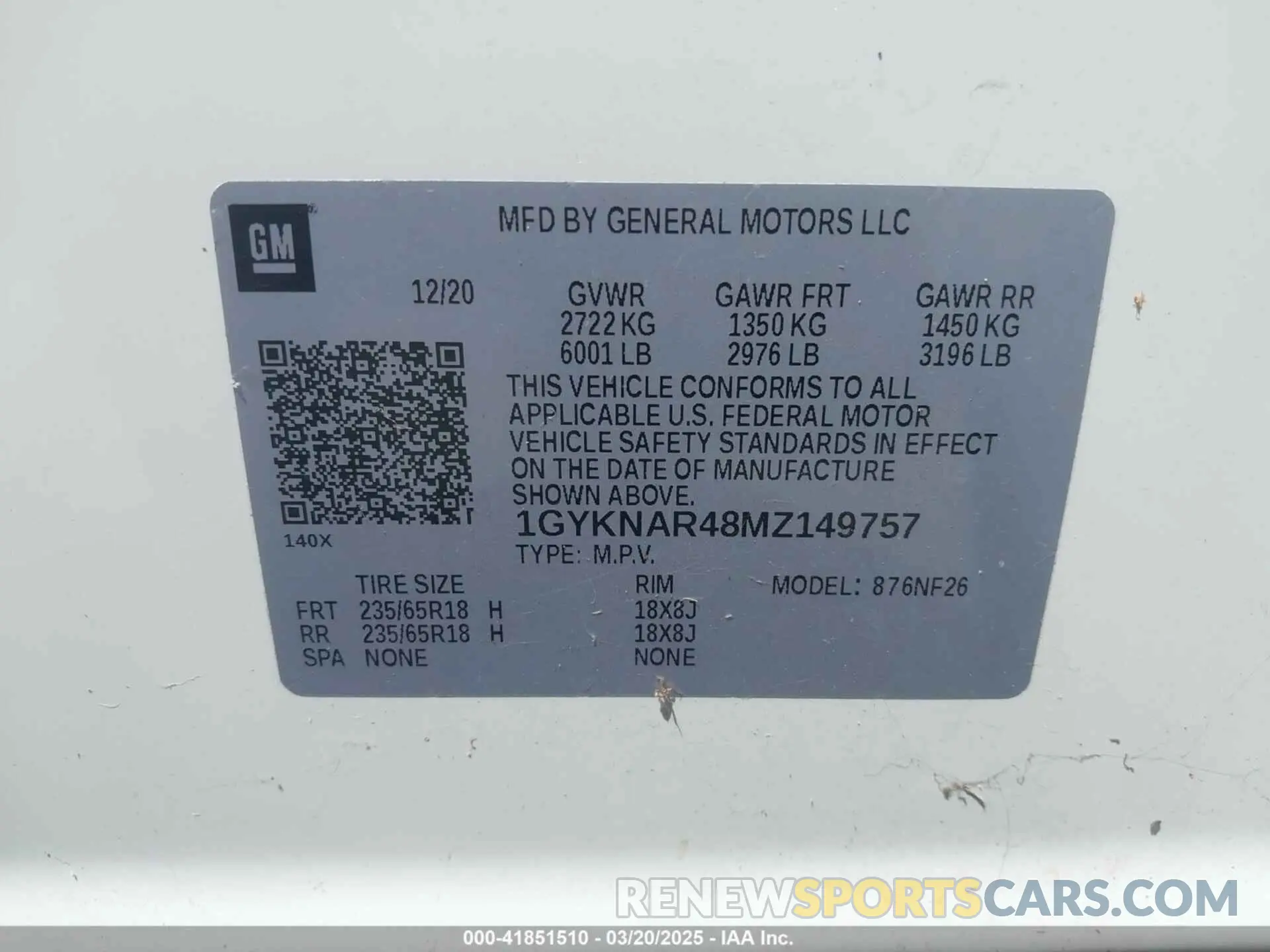 9 Photograph of a damaged car 1GYKNAR48MZ149757 CADILLAC XT5 2021