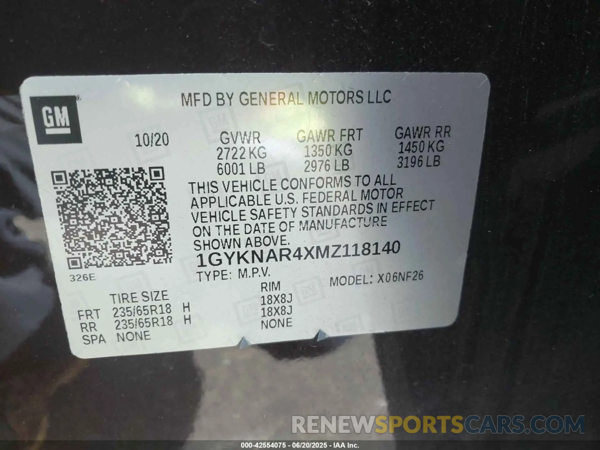9 Photograph of a damaged car 1GYKNAR4XMZ118140 CADILLAC XT5 2021
