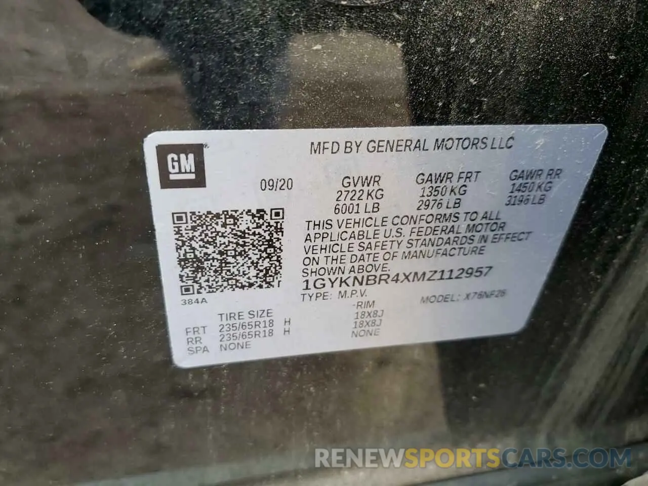 13 Фотография поврежденного автомобиля 1GYKNBR4XMZ112957 CADILLAC XT5 2021