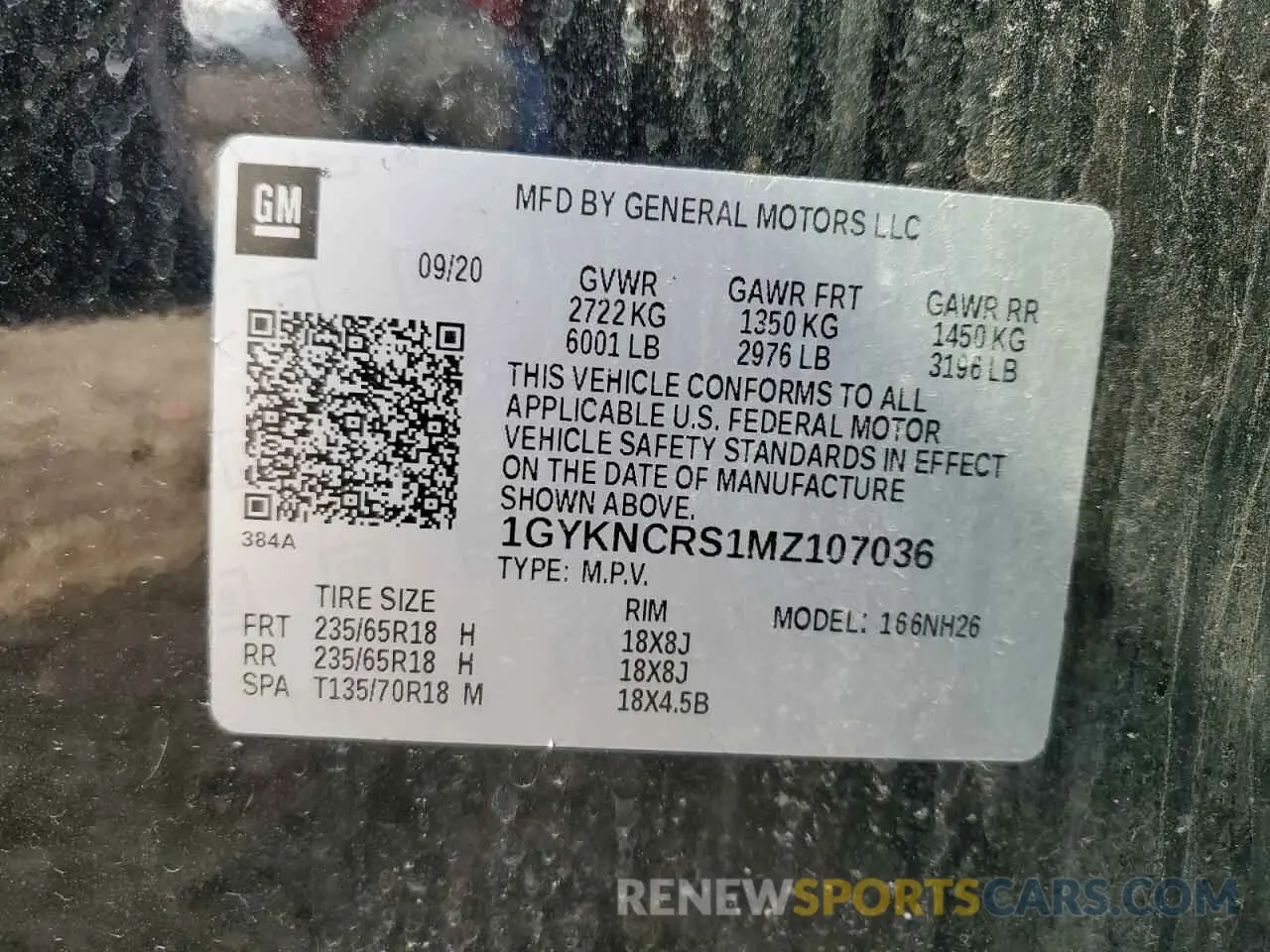 14 Фотография поврежденного автомобиля 1GYKNCRS1MZ107036 CADILLAC XT5 2021