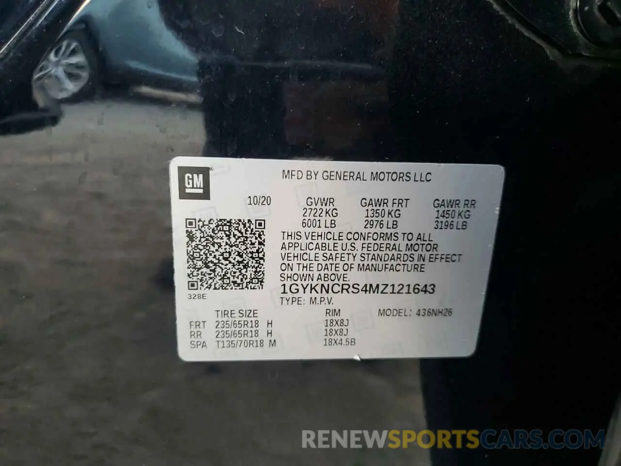 13 Фотография поврежденного автомобиля 1GYKNCRS4MZ121643 CADILLAC XT5 2021