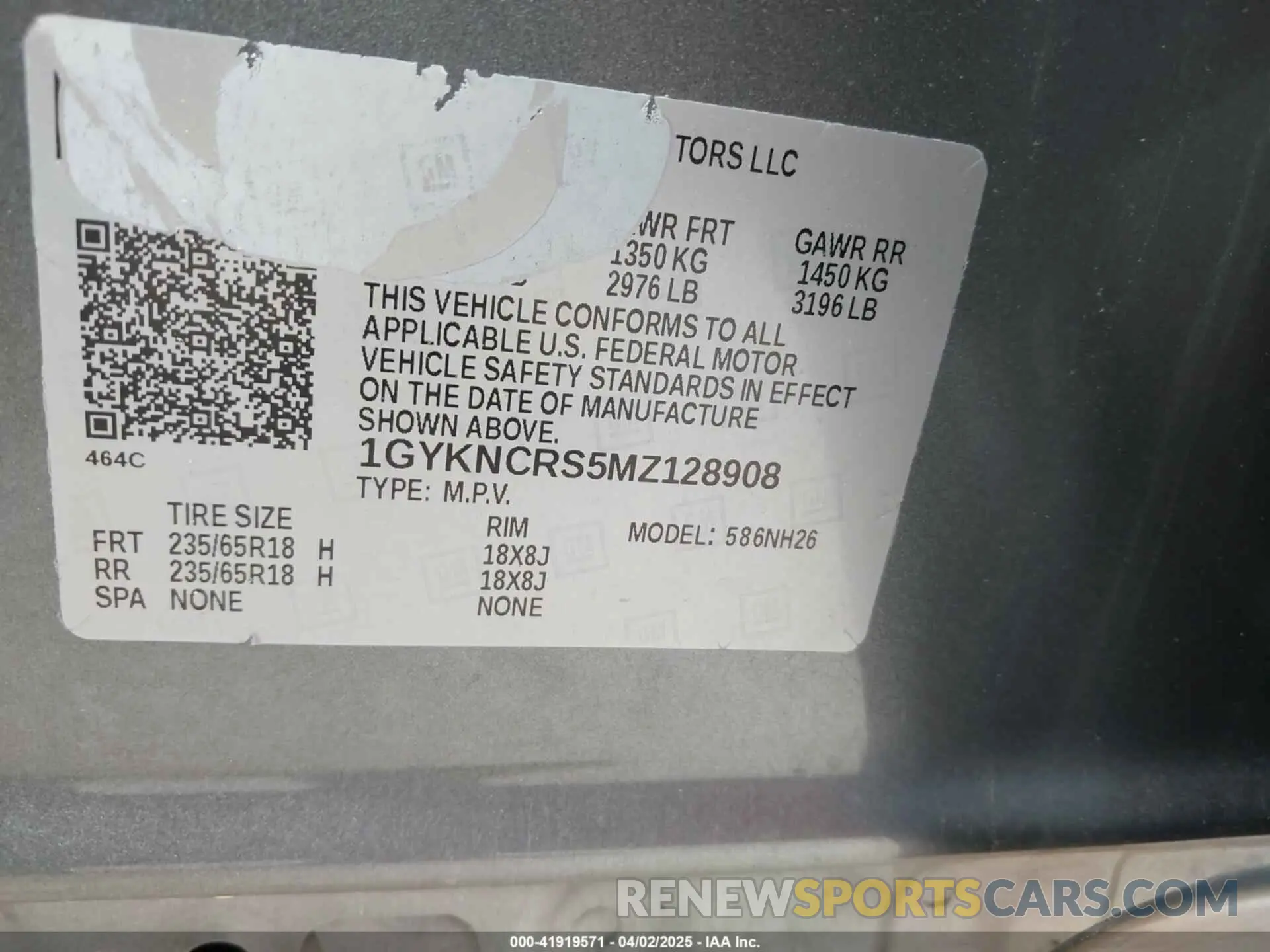 9 Photograph of a damaged car 1GYKNCRS5MZ128908 CADILLAC XT5 2021