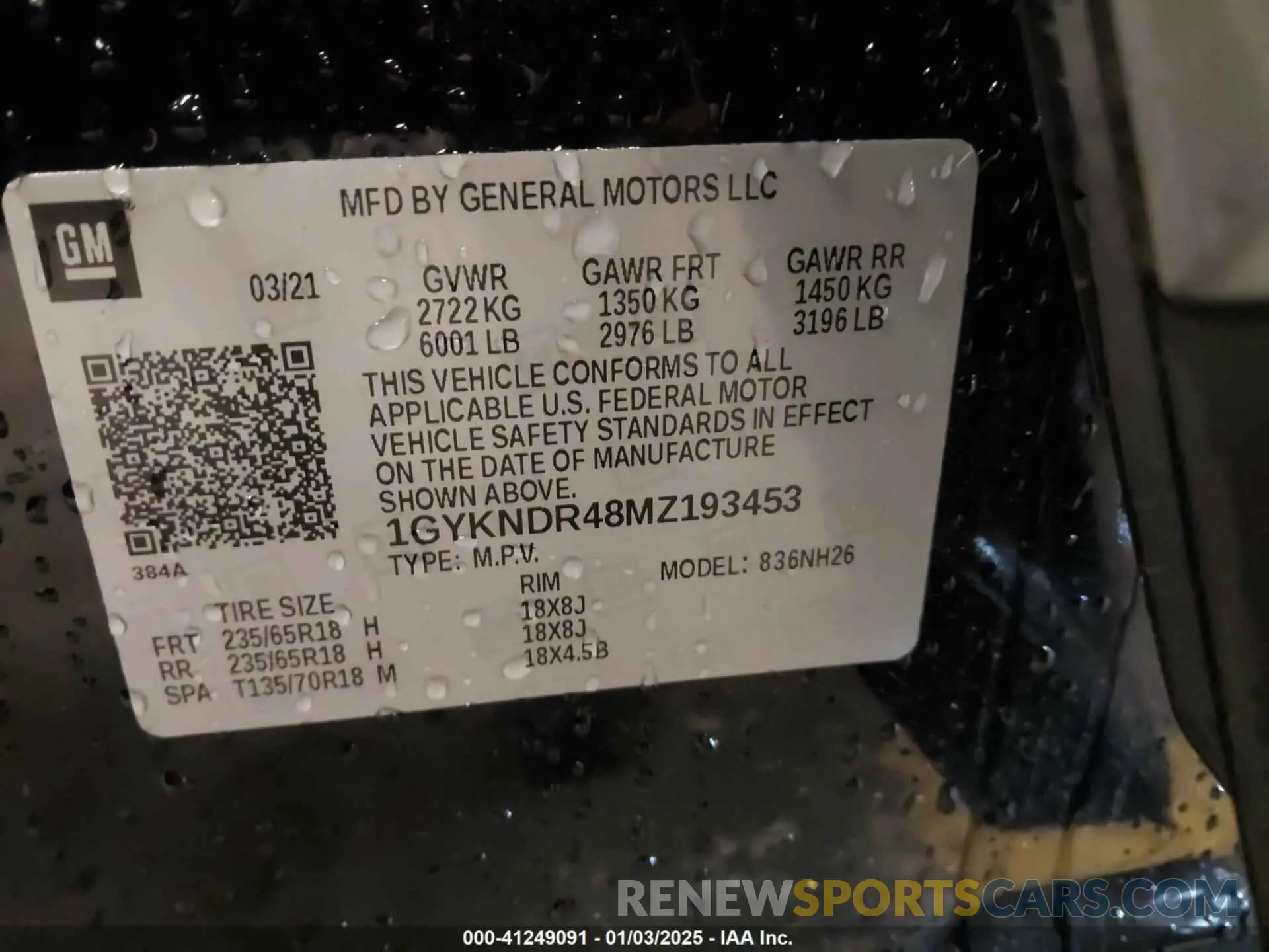 9 Photograph of a damaged car 1GYKNDR48MZ193453 CADILLAC XT5 2021