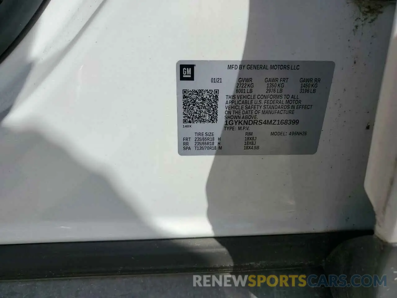 13 Фотография поврежденного автомобиля 1GYKNDRS4MZ168399 CADILLAC XT5 2021