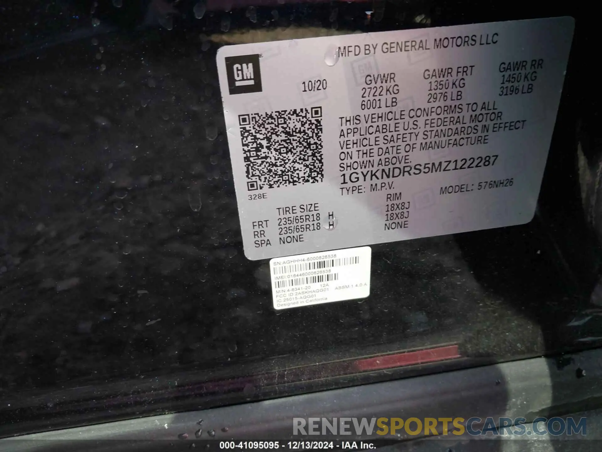 9 Фотография поврежденного автомобиля 1GYKNDRS5MZ122287 CADILLAC XT5 2021