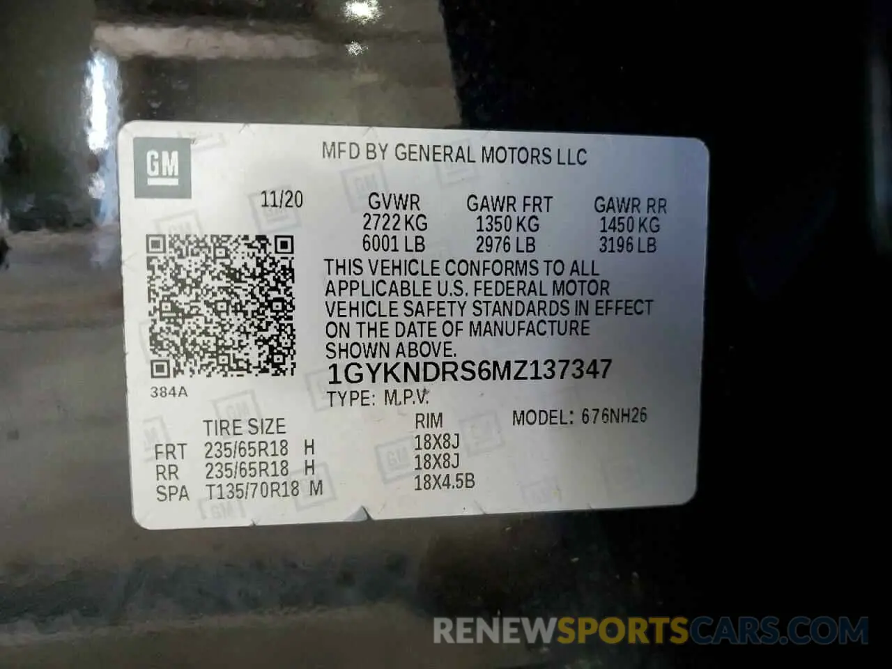 13 Photograph of a damaged car 1GYKNDRS6MZ137347 CADILLAC XT5 2021