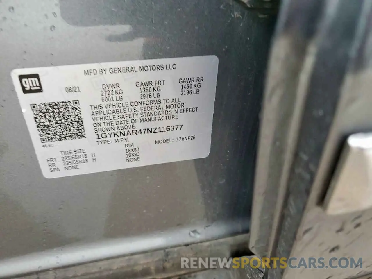 13 Фотография поврежденного автомобиля 1GYKNAR47NZ116377 CADILLAC XT5 2022