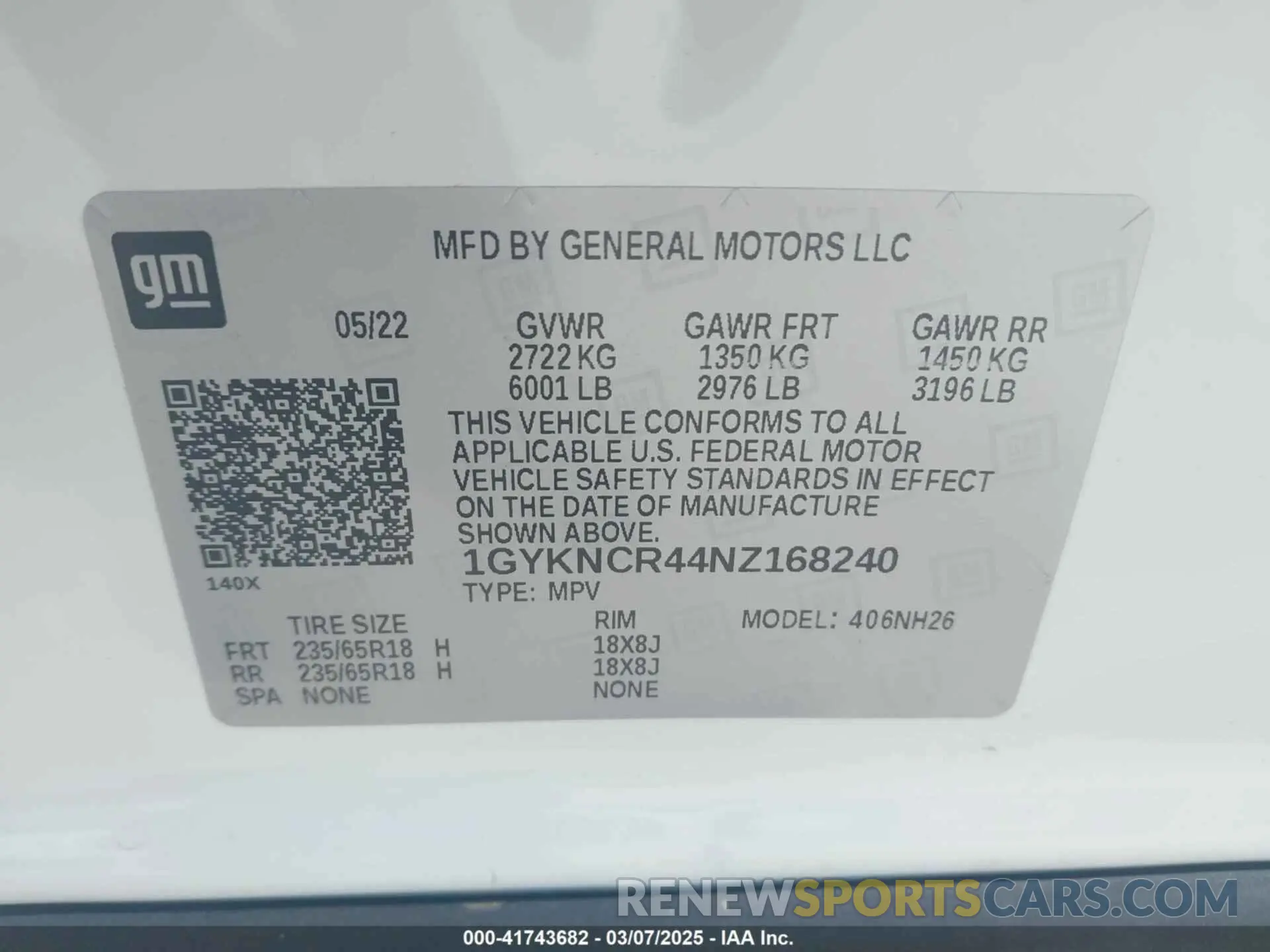 9 Photograph of a damaged car 1GYKNCR44NZ168240 CADILLAC XT5 2022