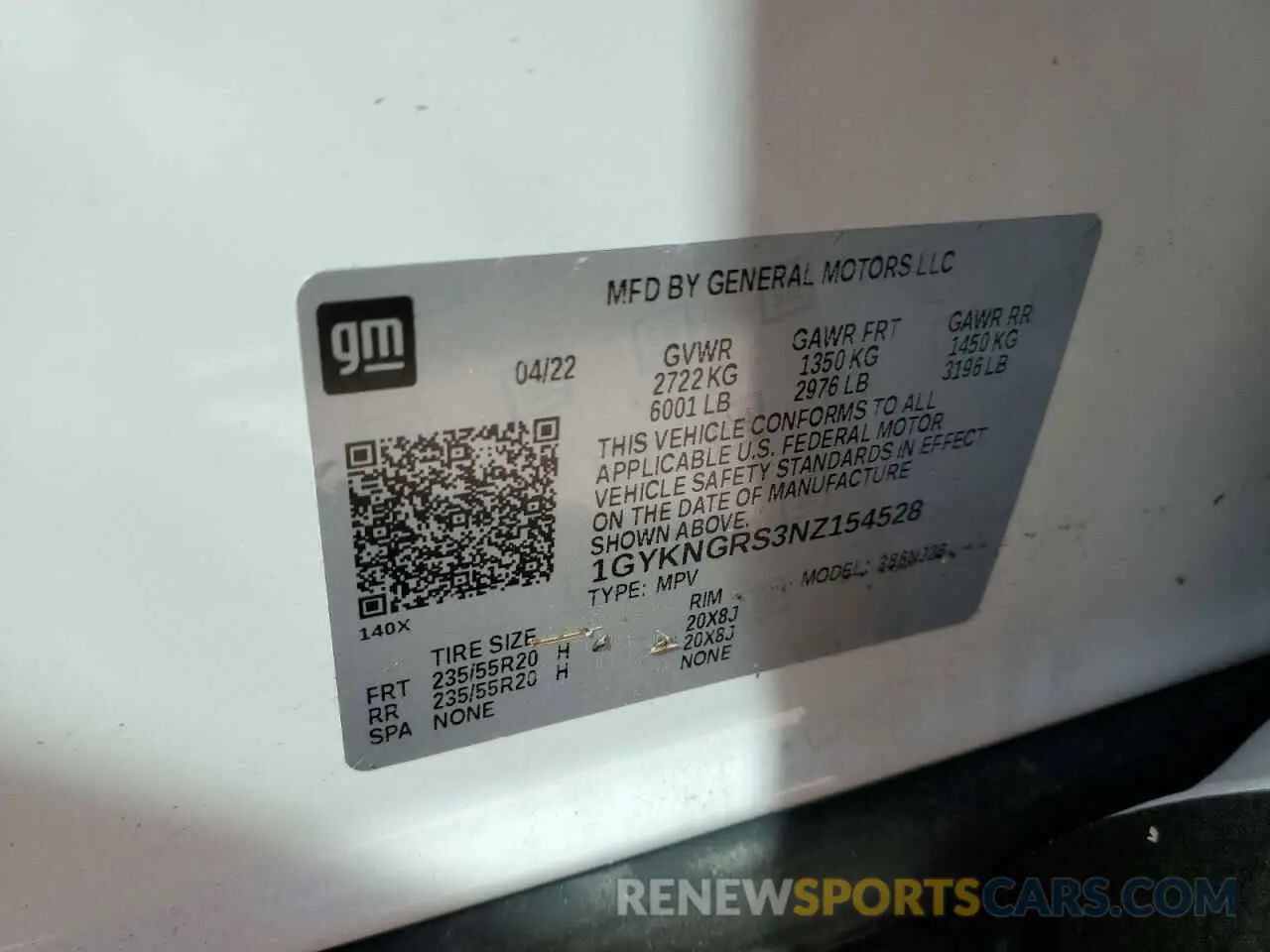 14 Фотография поврежденного автомобиля 1GYKNGRS3NZ154528 CADILLAC XT5 2022
