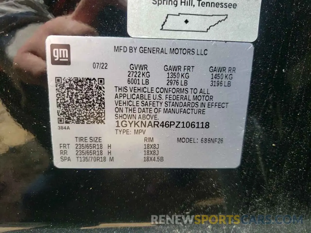 13 Фотография поврежденного автомобиля 1GYKNAR46PZ106118 CADILLAC XT5 2023