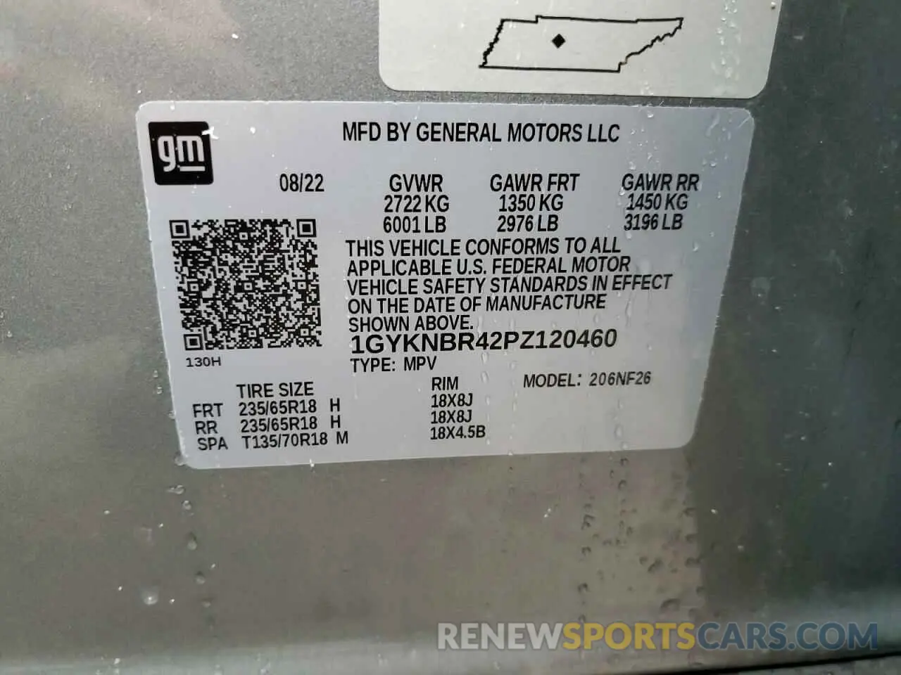 14 Фотография поврежденного автомобиля 1GYKNBR42PZ120460 CADILLAC XT5 2023
