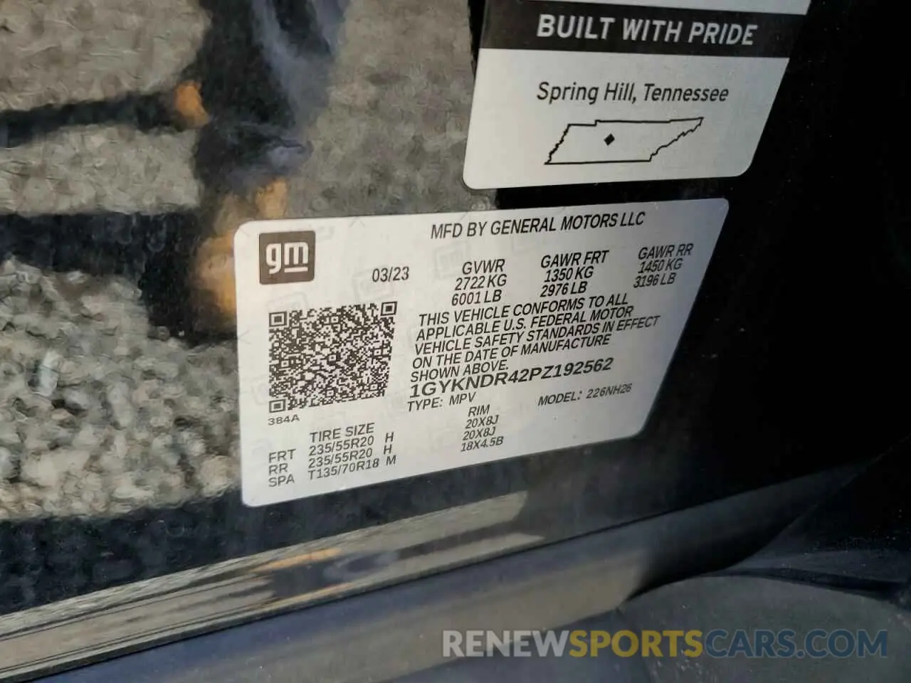13 Фотография поврежденного автомобиля 1GYKNDR42PZ192562 CADILLAC XT5 2023
