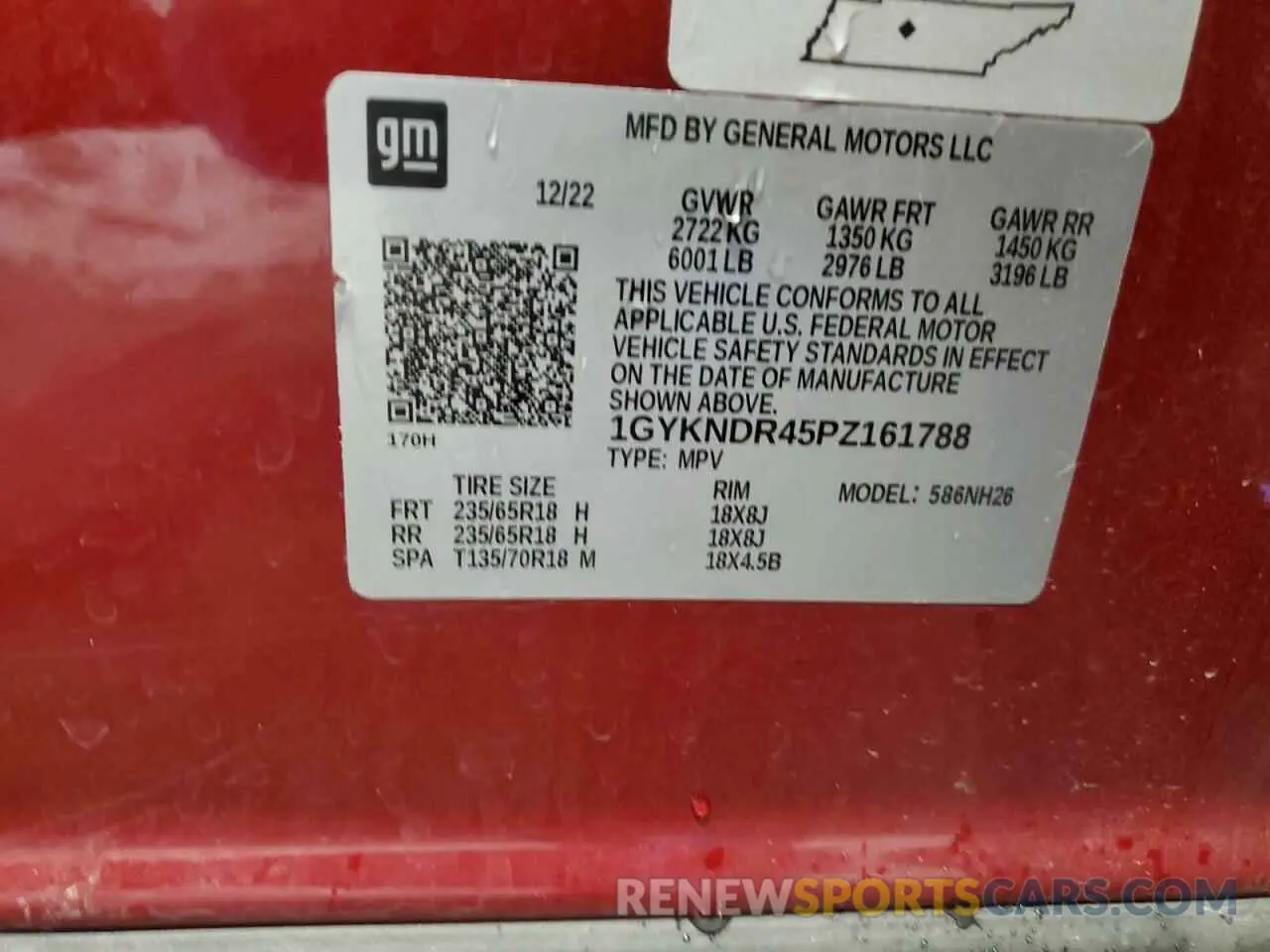 14 Фотография поврежденного автомобиля 1GYKNDR45PZ161788 CADILLAC XT5 2023