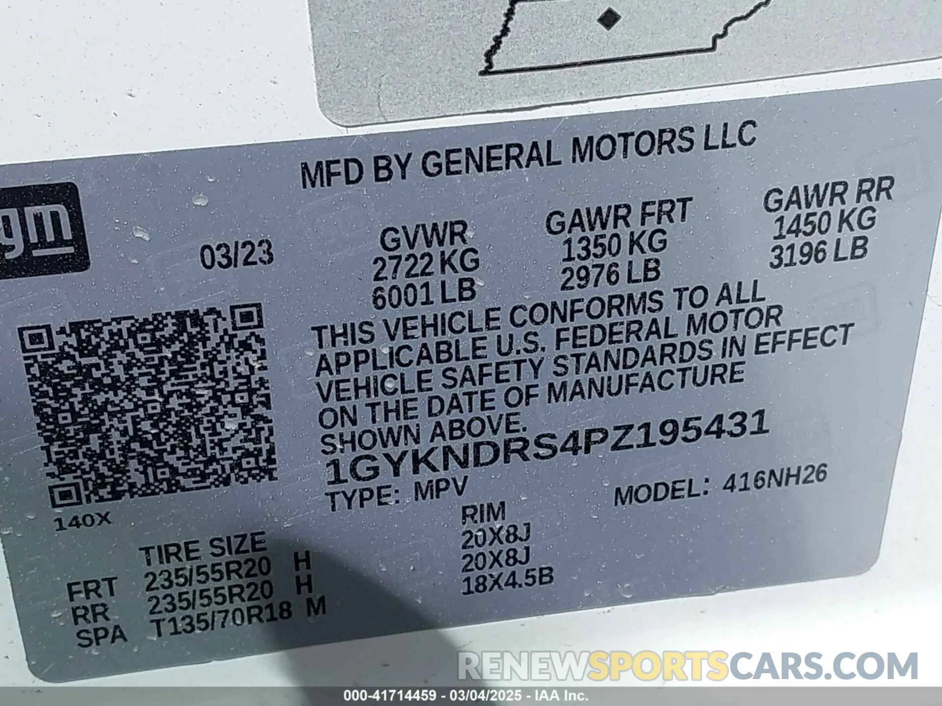 9 Photograph of a damaged car 1GYKNDRS4PZ195431 CADILLAC XT5 2023