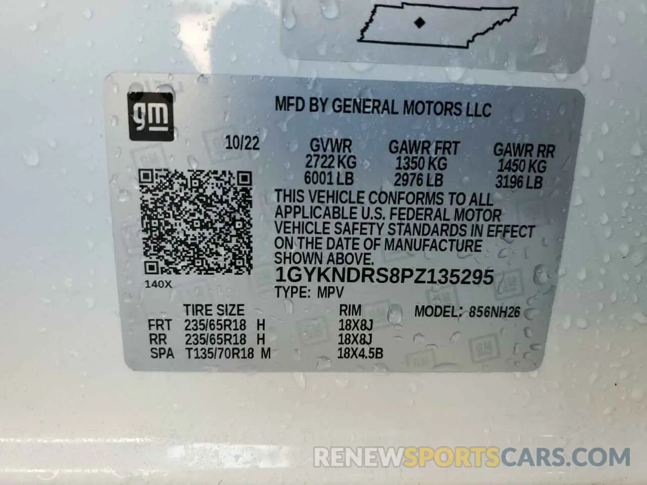 14 Фотография поврежденного автомобиля 1GYKNDRS8PZ135295 CADILLAC XT5 2023