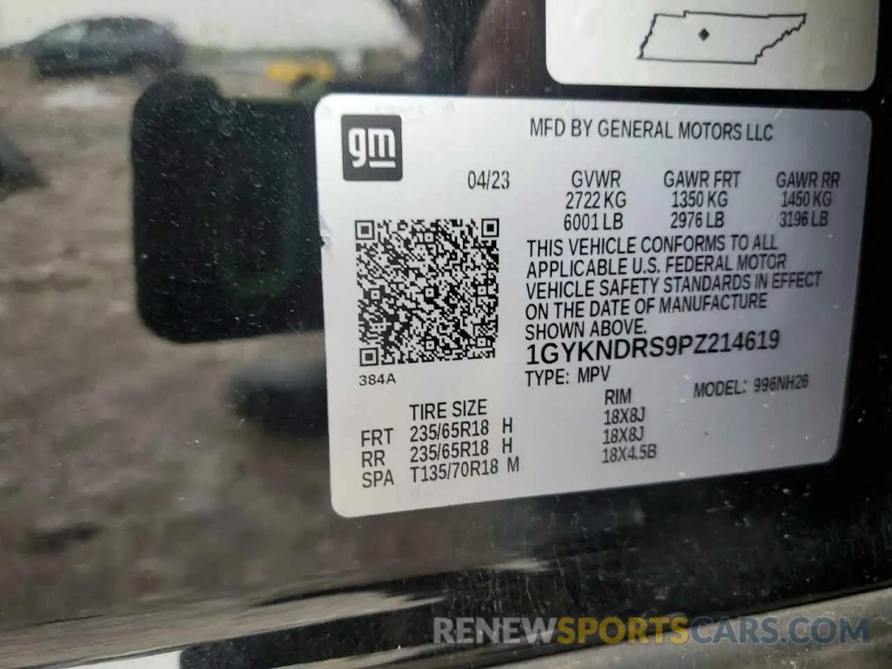 13 Photograph of a damaged car 1GYKNDRS9PZ214619 CADILLAC XT5 2023