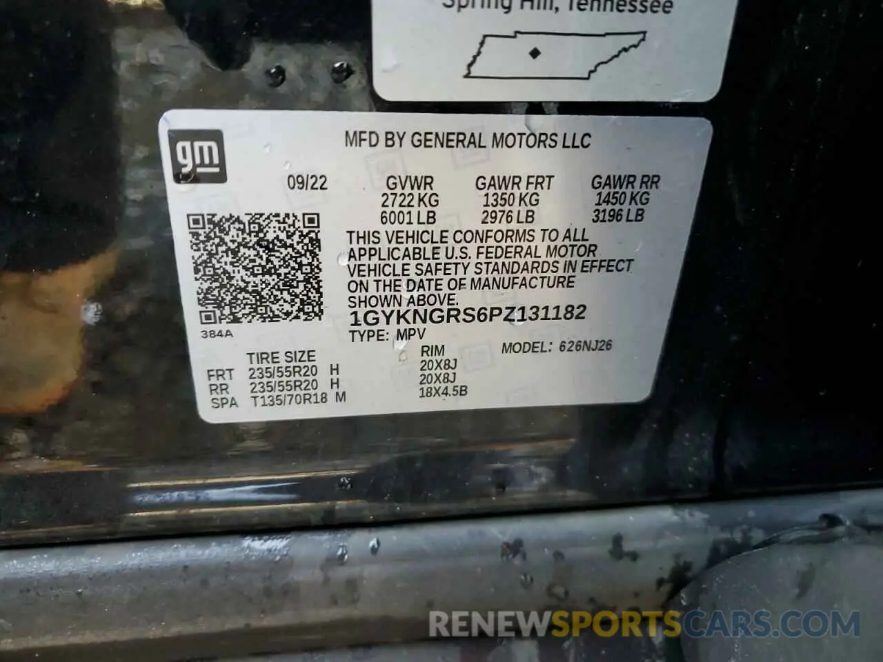 14 Фотография поврежденного автомобиля 1GYKNGRS6PZ131182 CADILLAC XT5 2023
